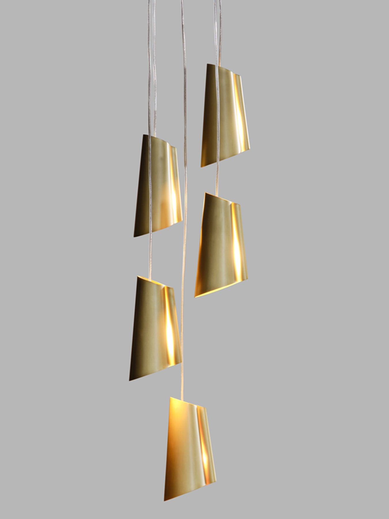 Pasmore Metal 5 Light Pendant Brass