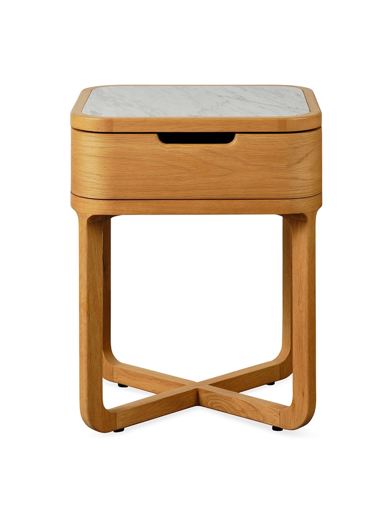 Anais Oak Bedside Table Brown