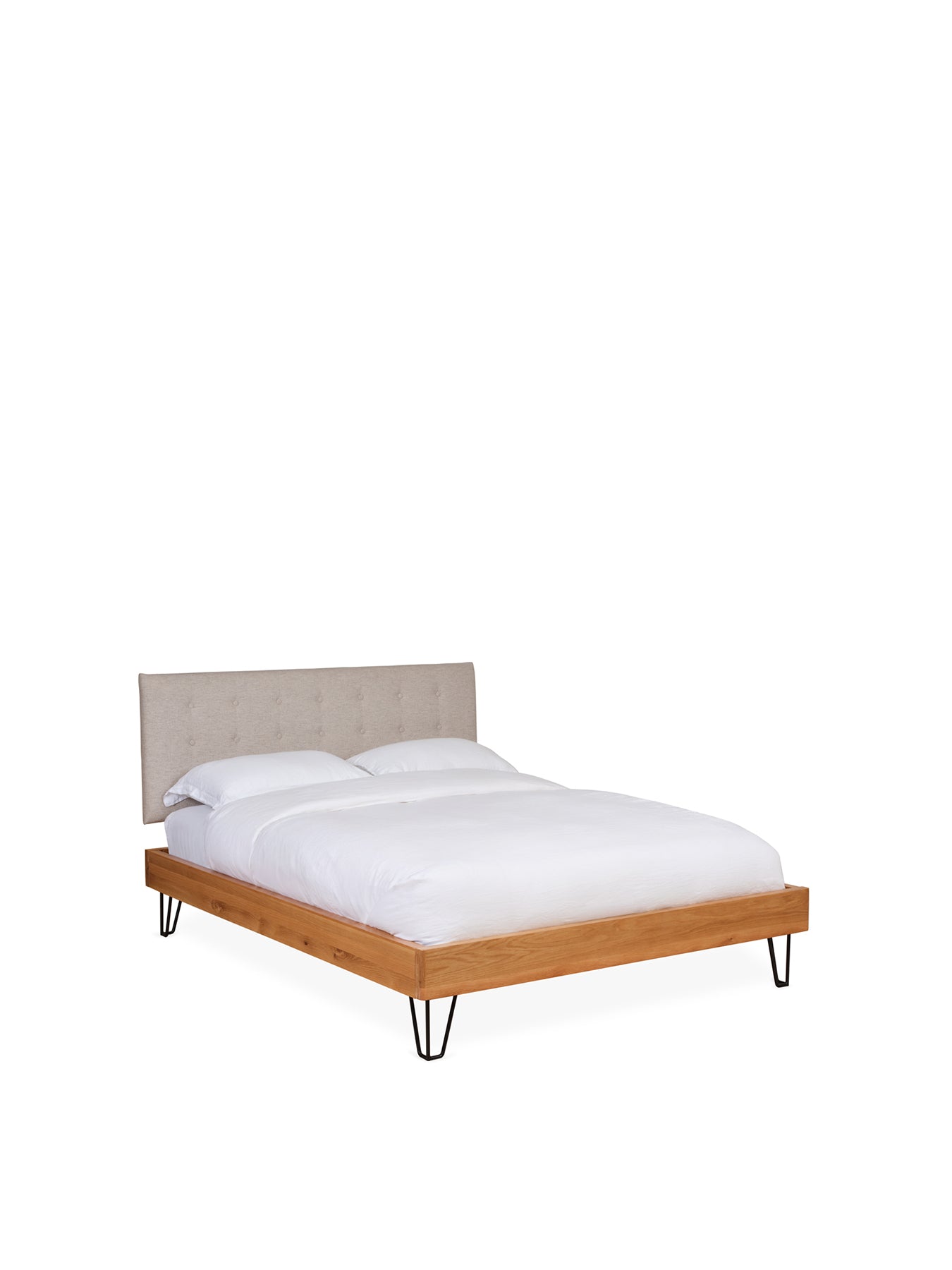 Brunel Double Bed Oatmeal
