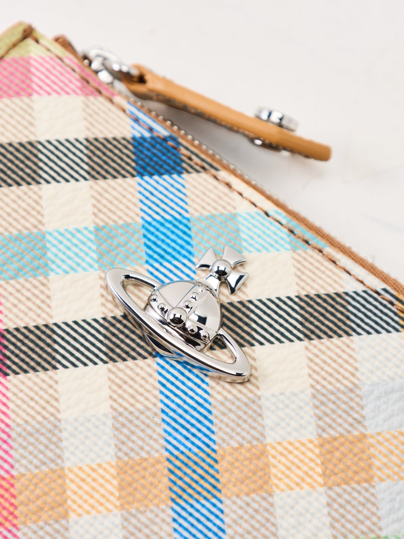 Slim Large Plaid Cardholder Multi