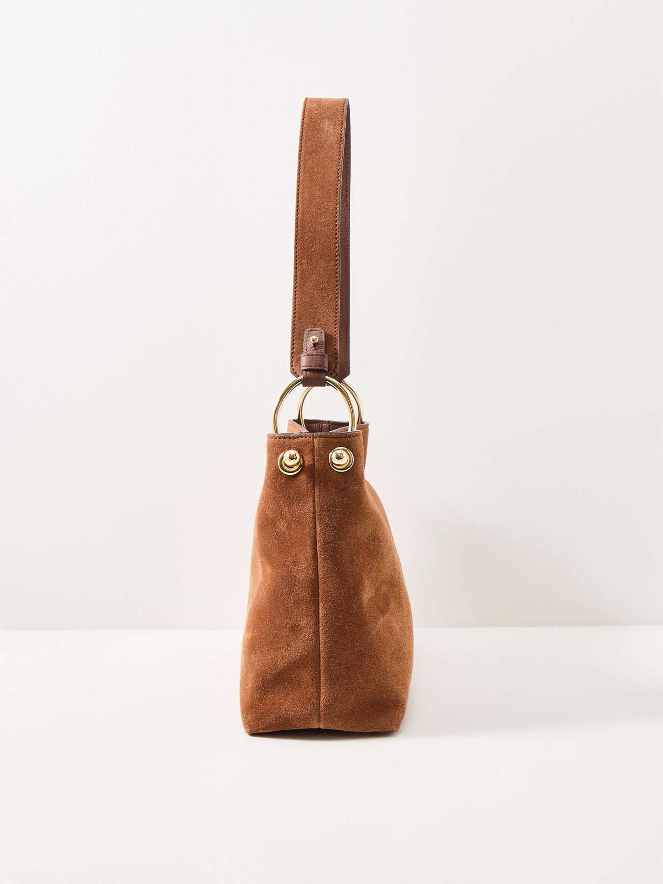 Lana Hobo Suede Tote Bag Tan