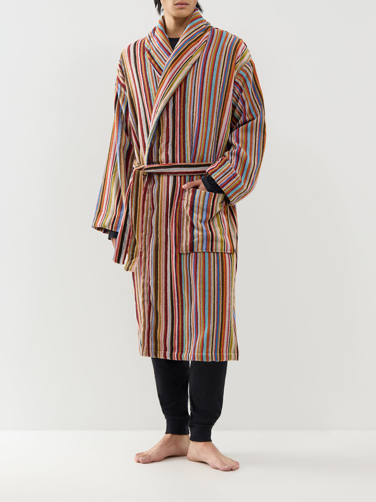 Cotton Signature Dressing Gown – Multi