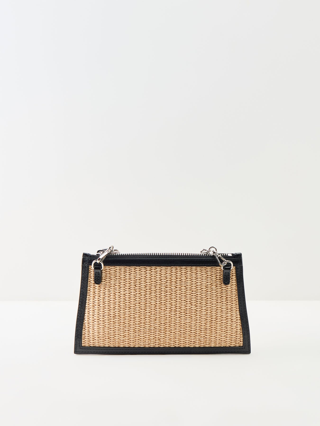 Small Flat Zip Clutch Beige
