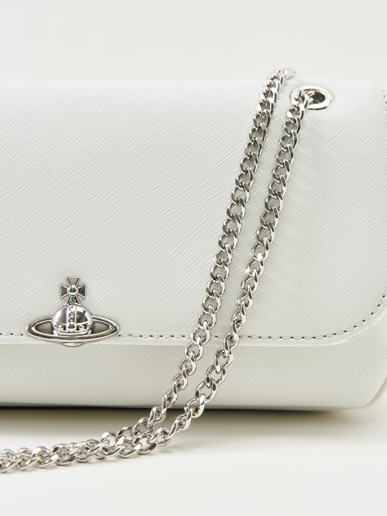 Chain Crossbody Bag White