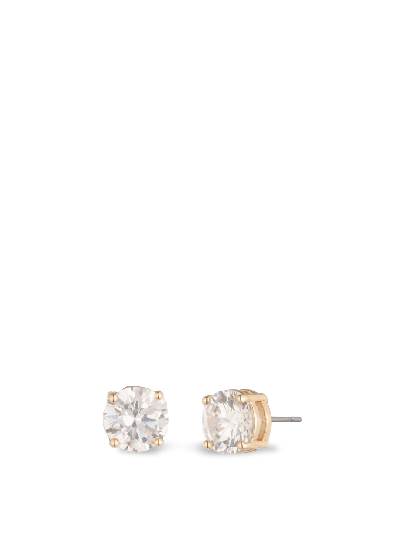 CZ Stud Earrings 5mm Gold