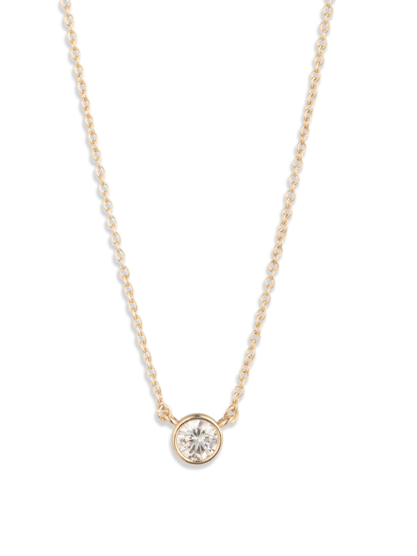 CZ Pendant Necklace Gold