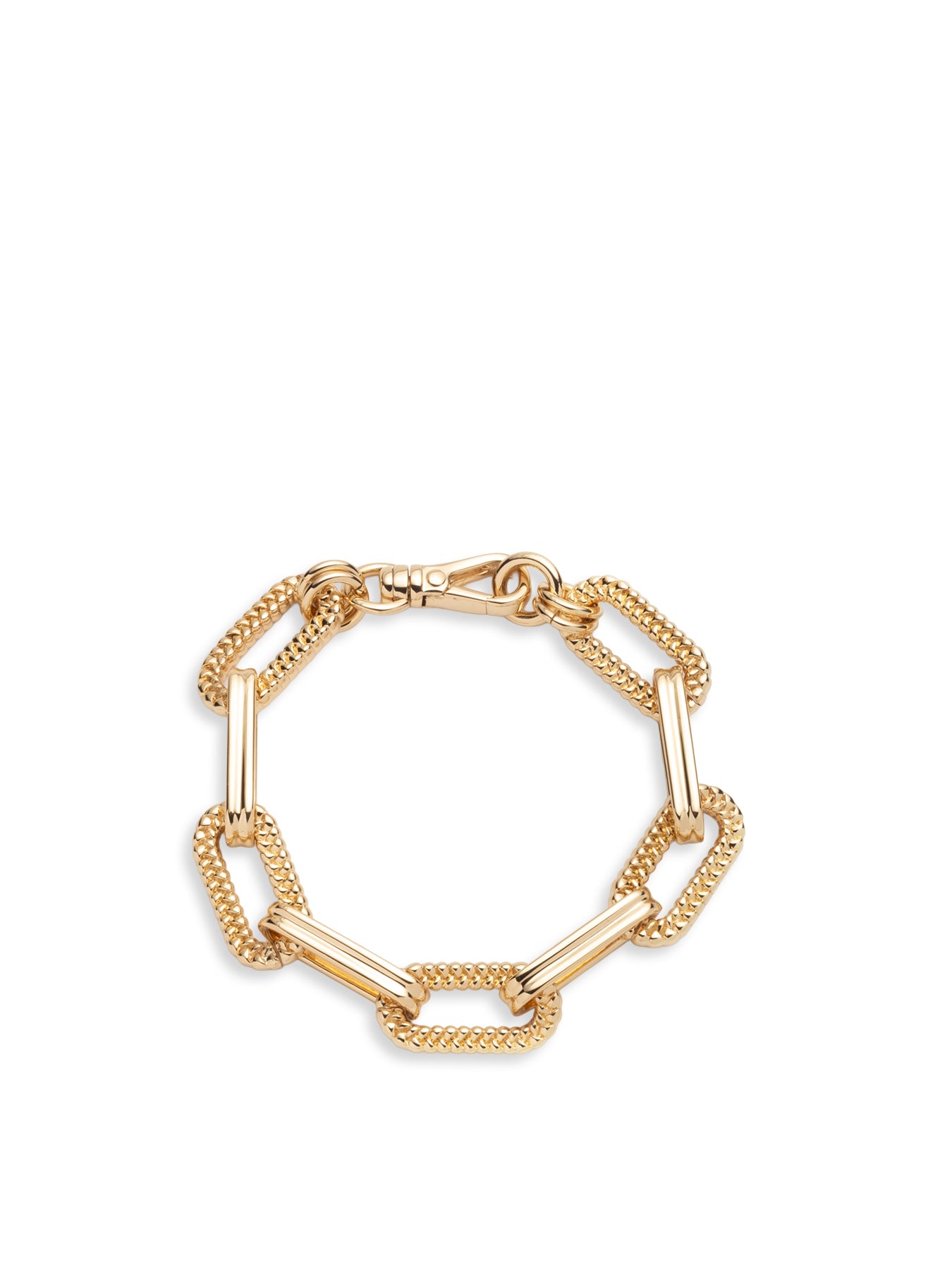 Herringbone Link Flex Bracelet Gold