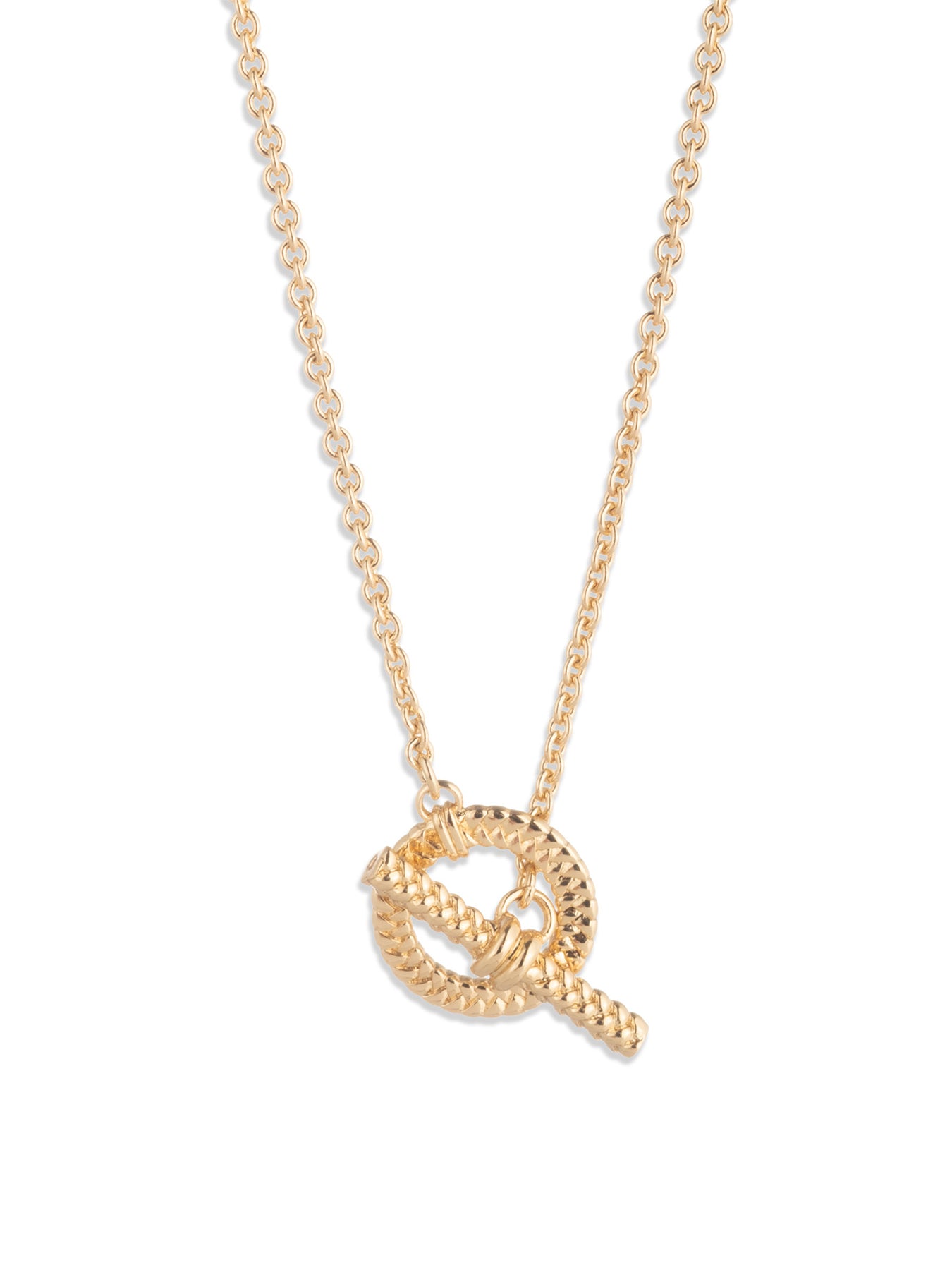 Herringbone Pendant Necklace Gold