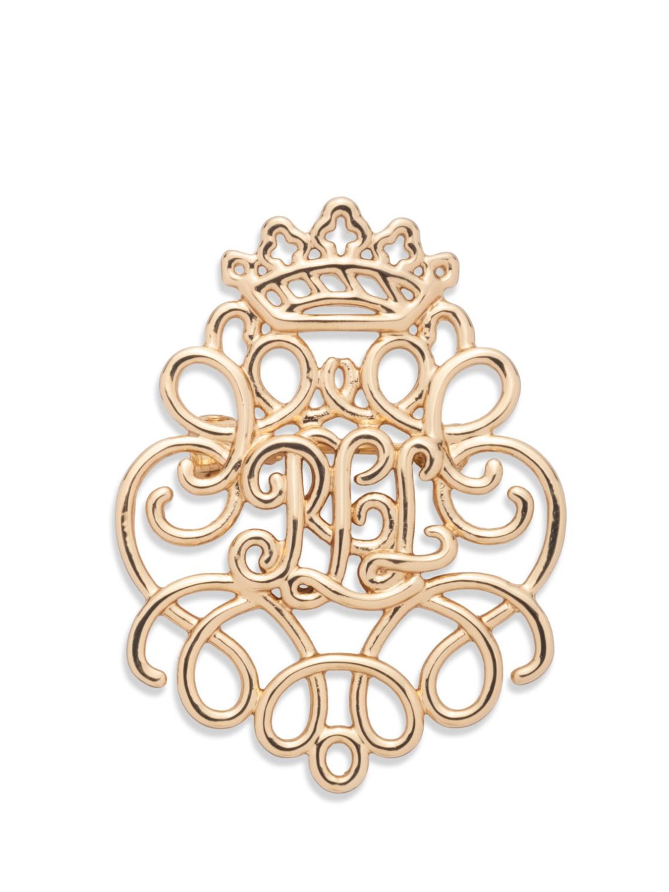 Gold Scroll Brooch Pin