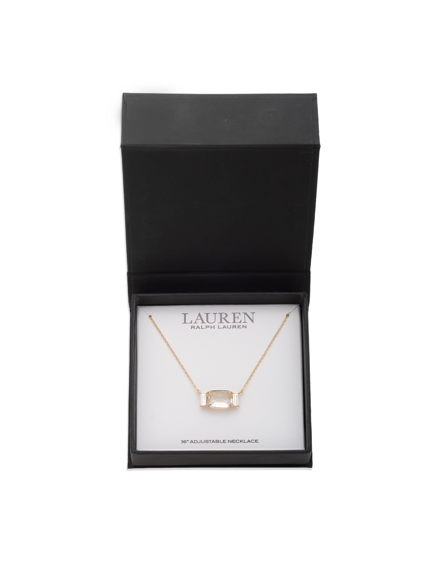 Crystal Stone Pendant Necklace Gold