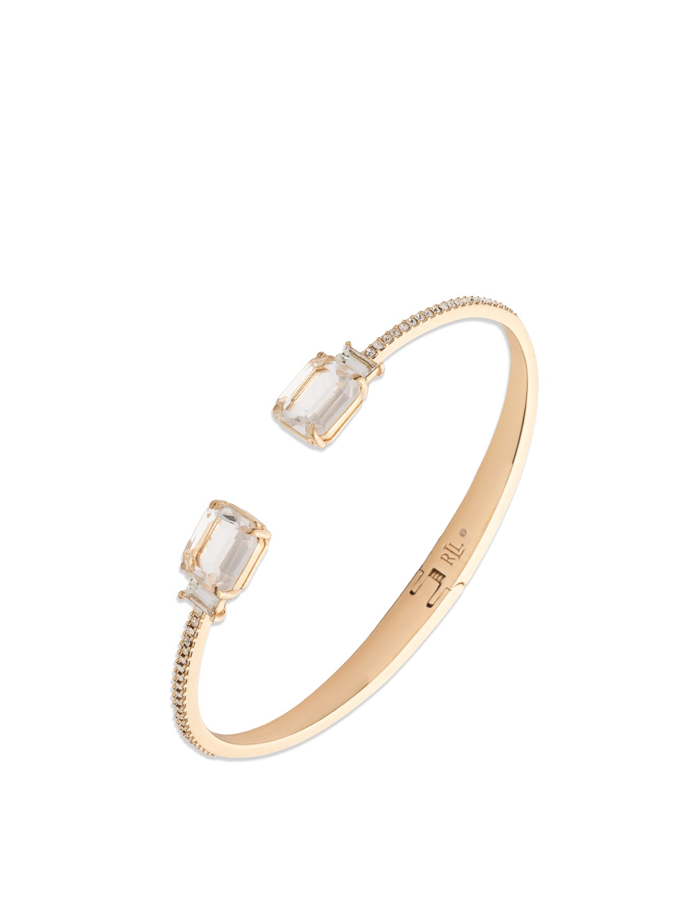 Gold Crystal Stone Bangle