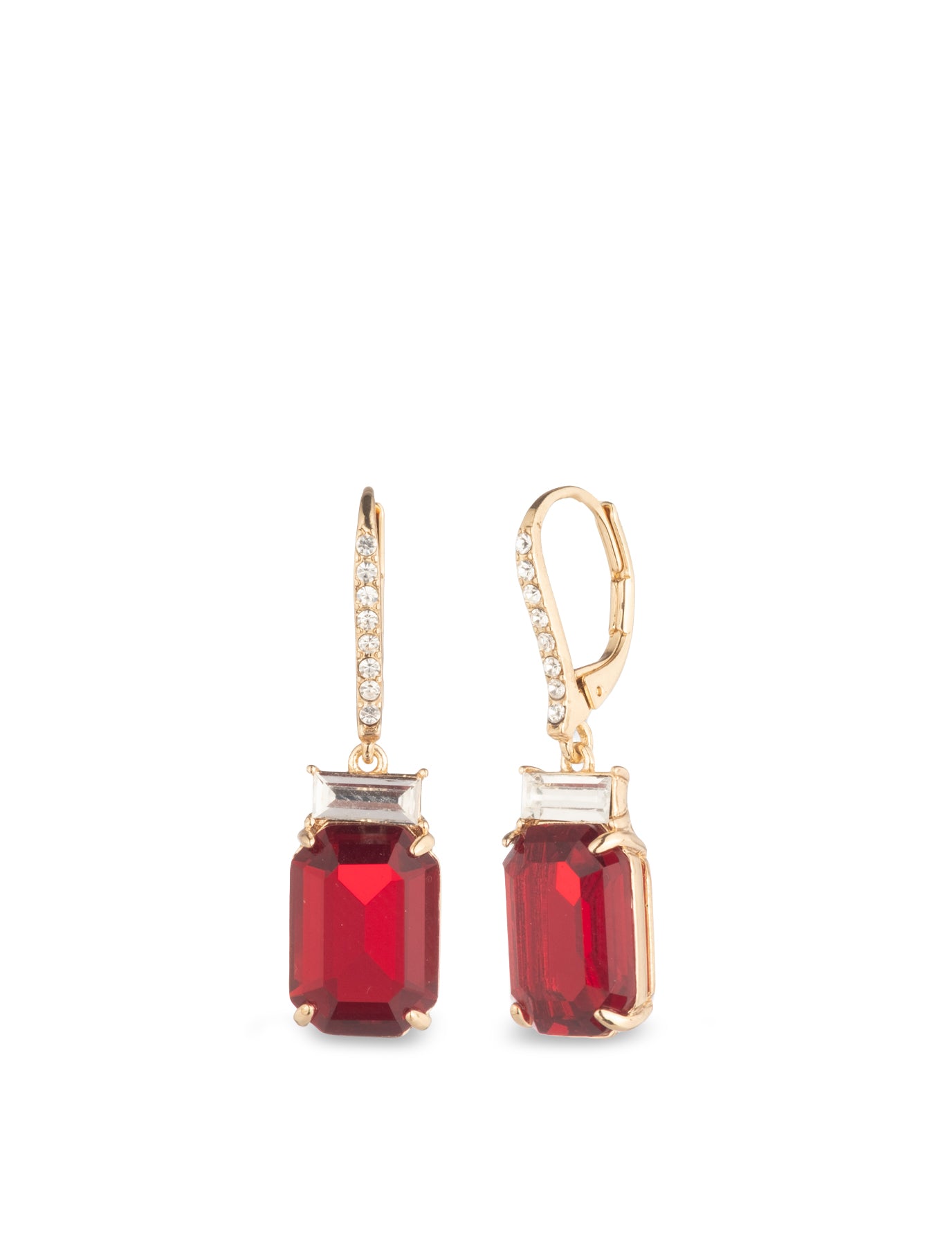 Stone Drop Earrings Gold