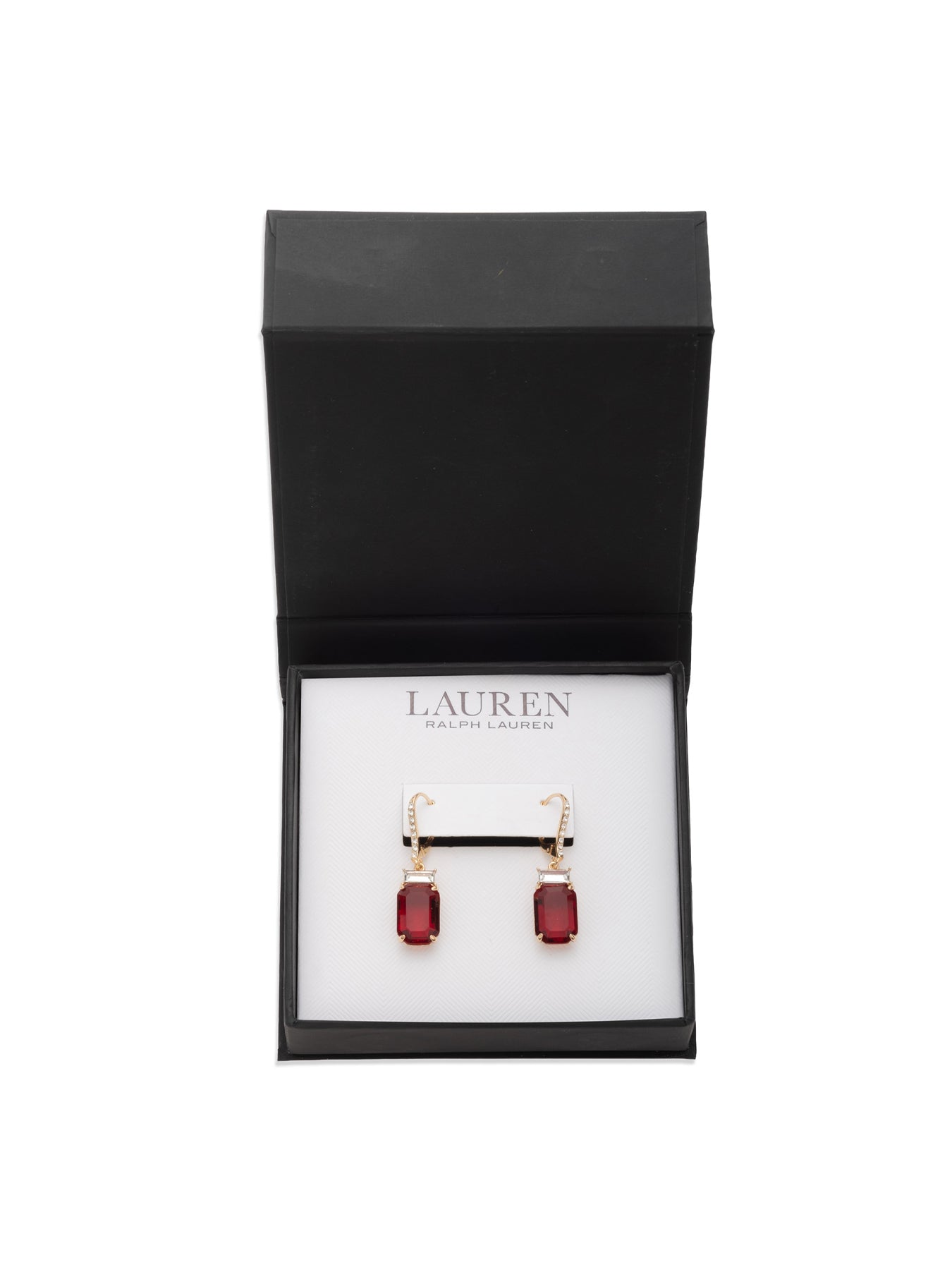 Stone Drop Earrings Gold