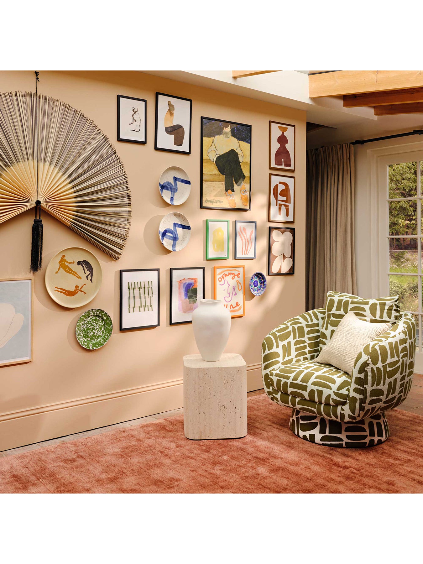 Francois Swivel Chair Green