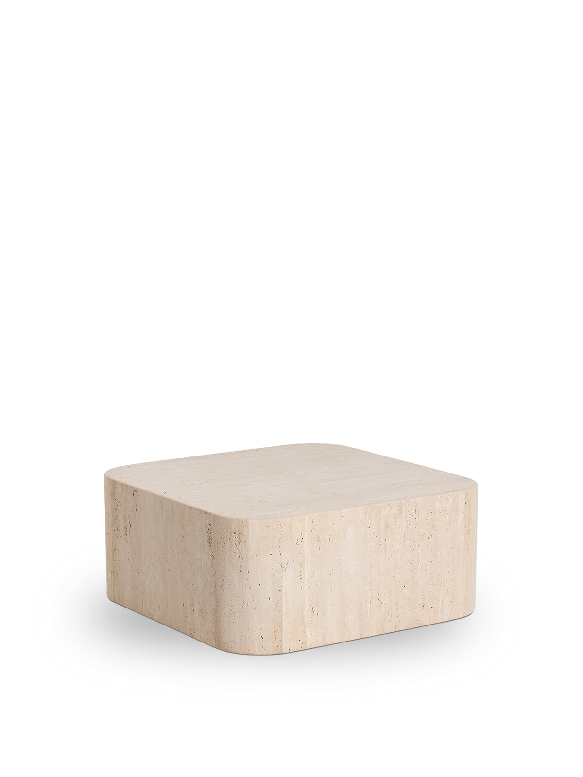 Cesar Soft Edge White Travertine Square Coffee Table
