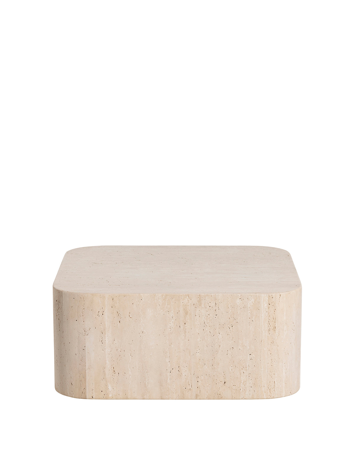 Cesar Soft Edge White Travertine Square Coffee Table