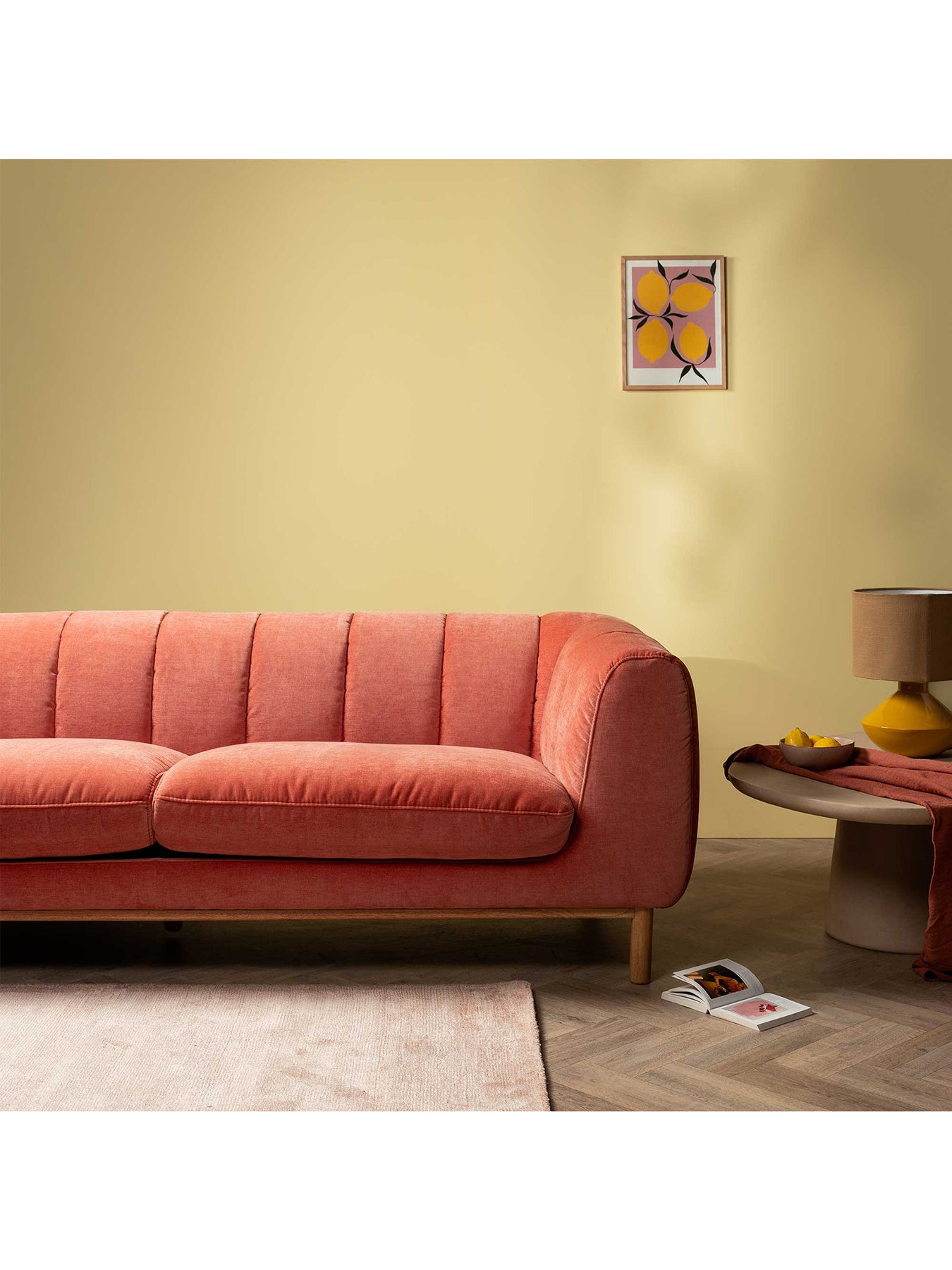 Eyre 3 Seater Sofa Pink