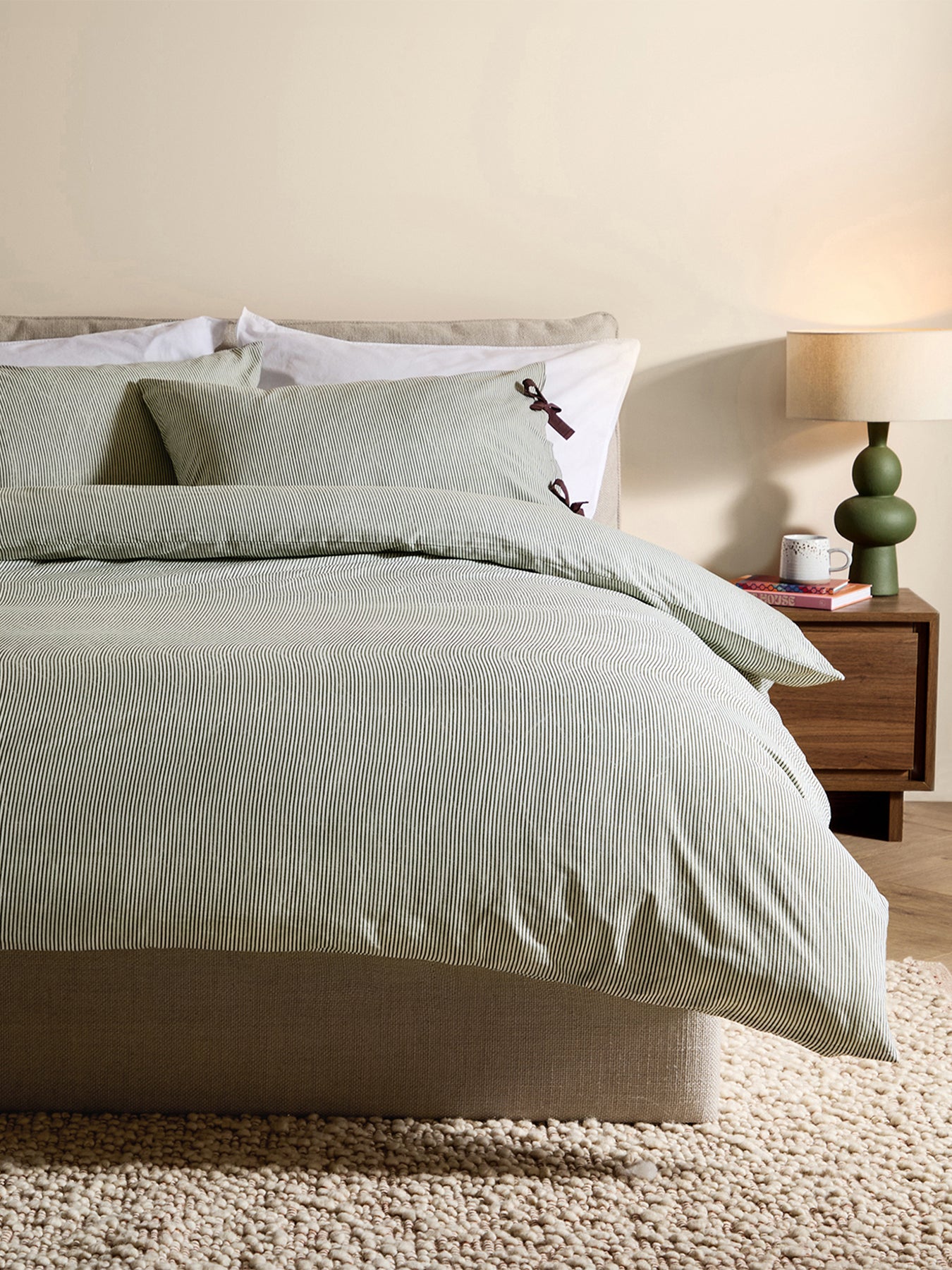 Cotton Ansel Duvet Set - Green