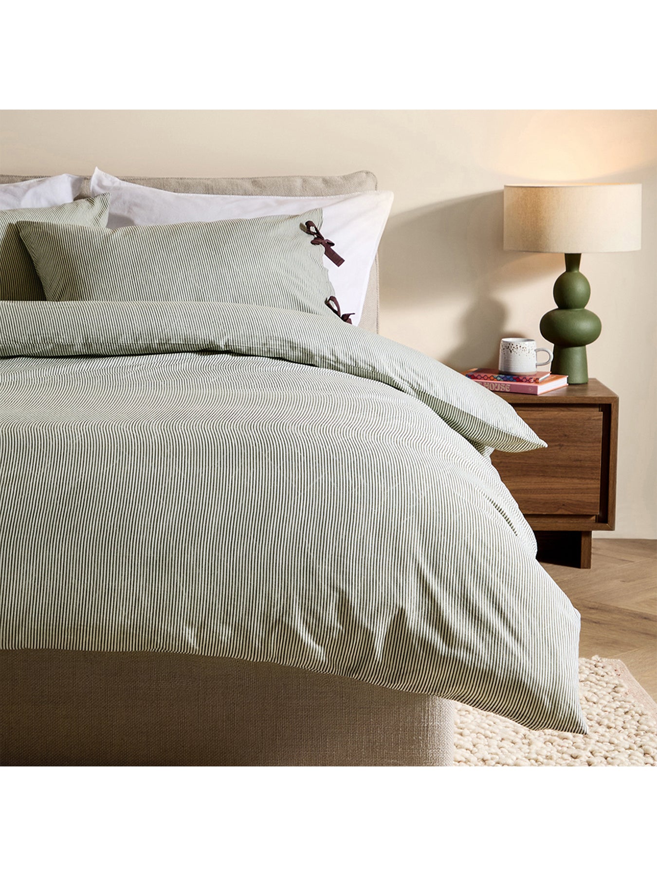 Cotton Ansel Duvet Set - Green