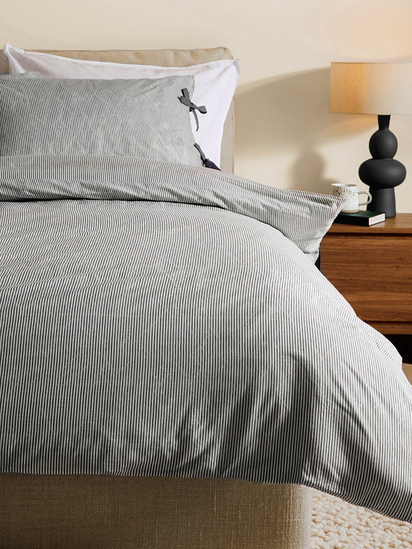 Cotton Ansel Duvet Set - Grey
