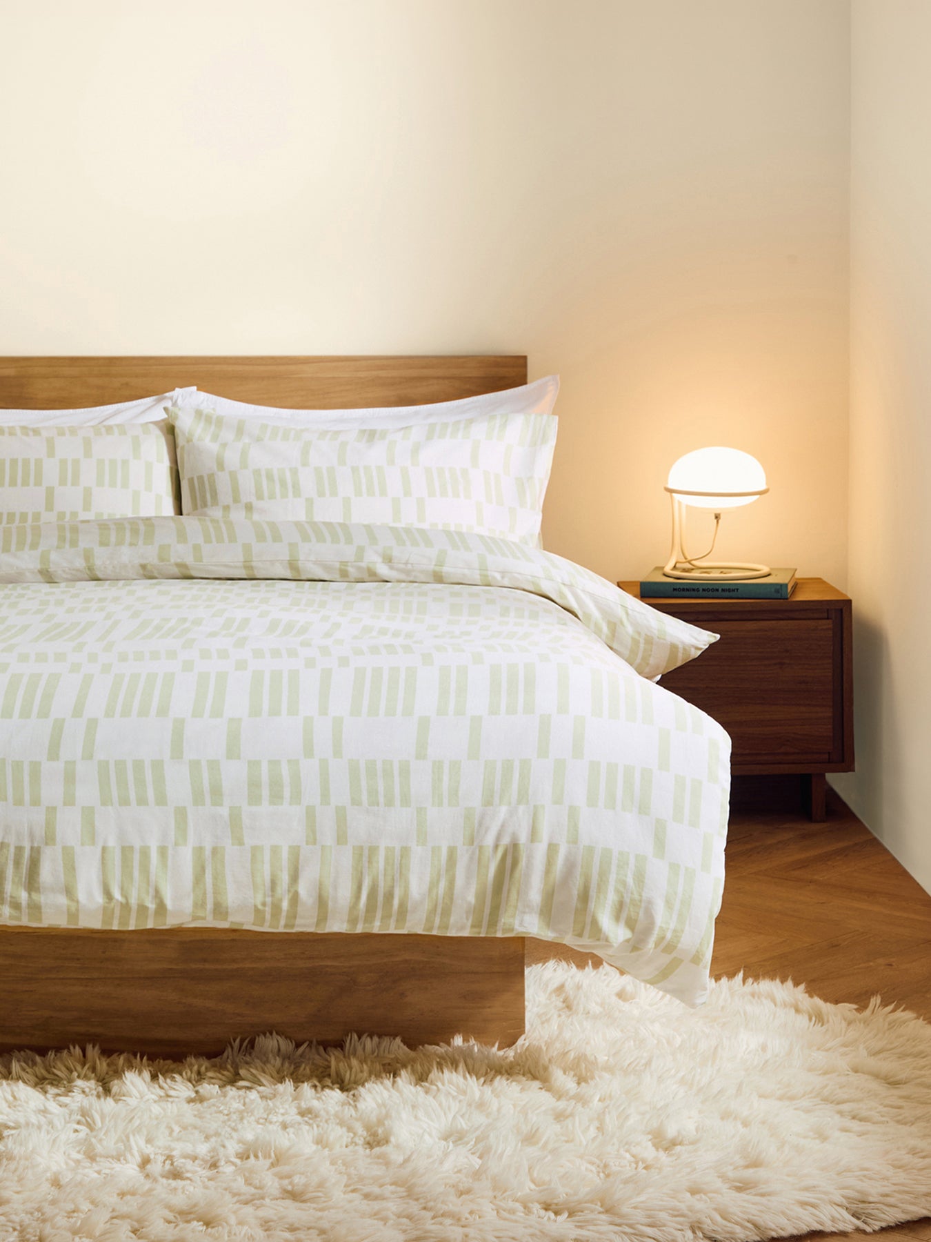 Avery Geo Duvet Set Green