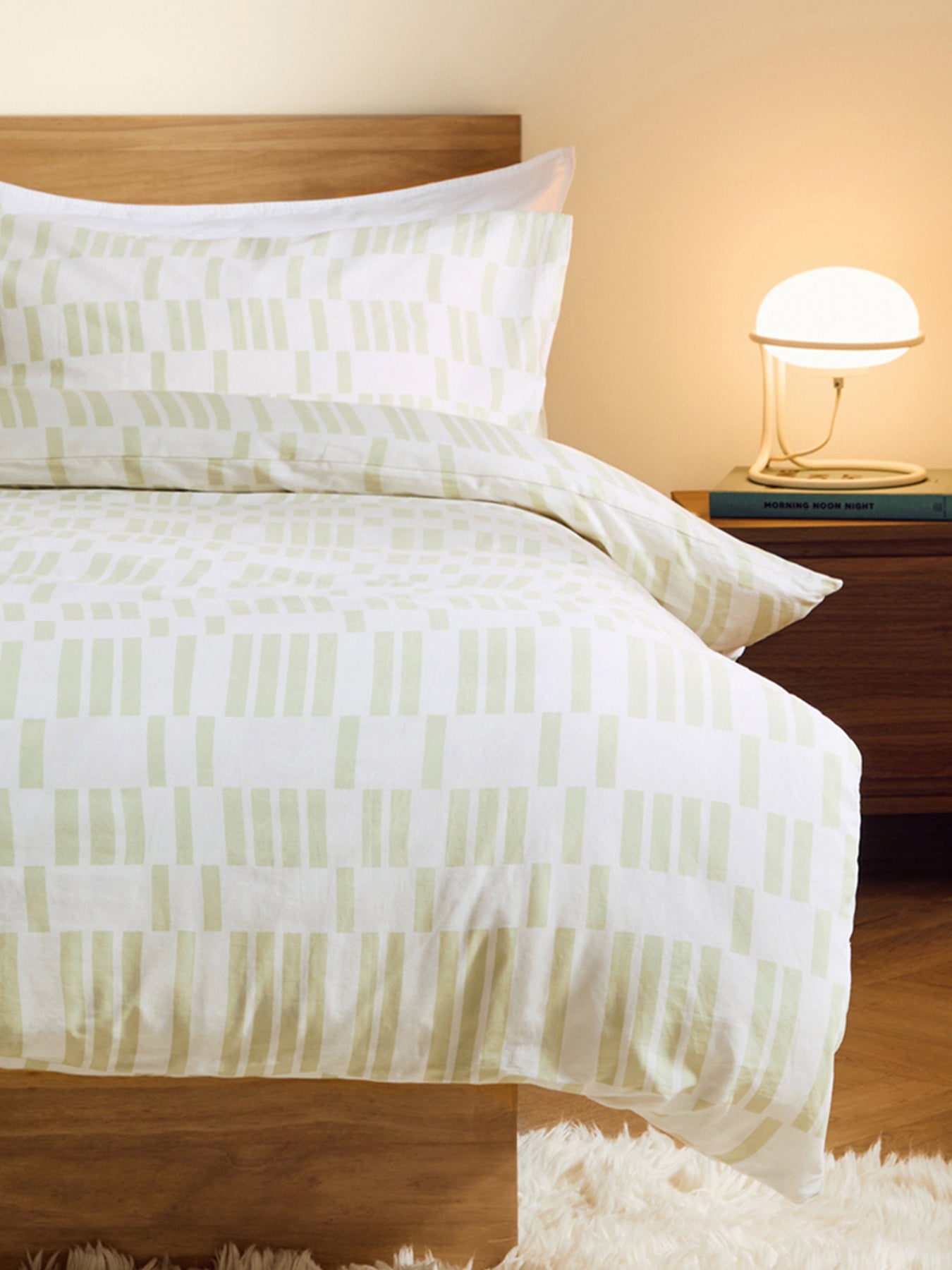 Avery Geo Duvet Set Green