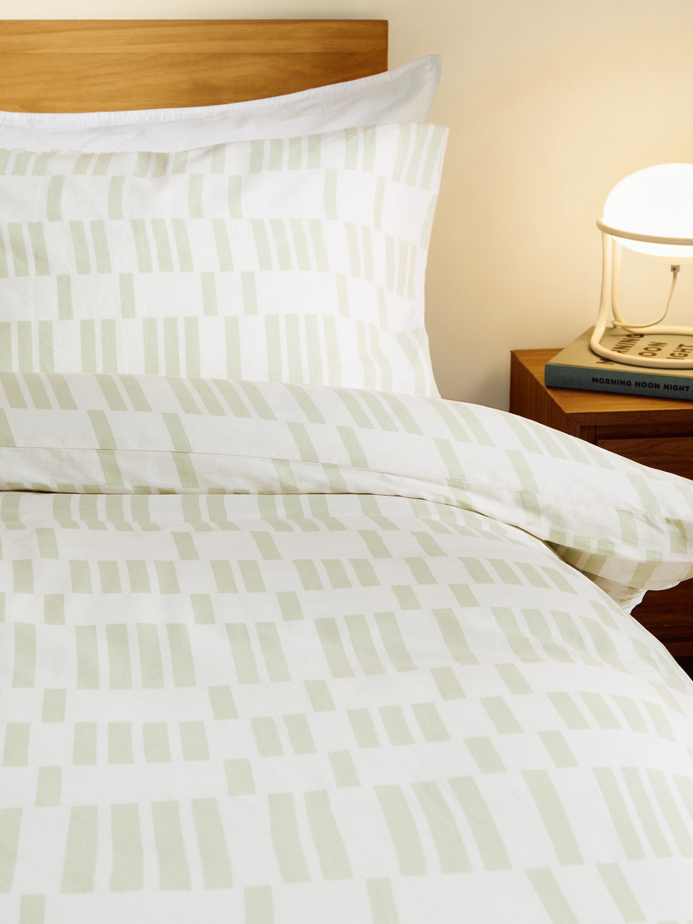 Avery Geo Duvet Set Green