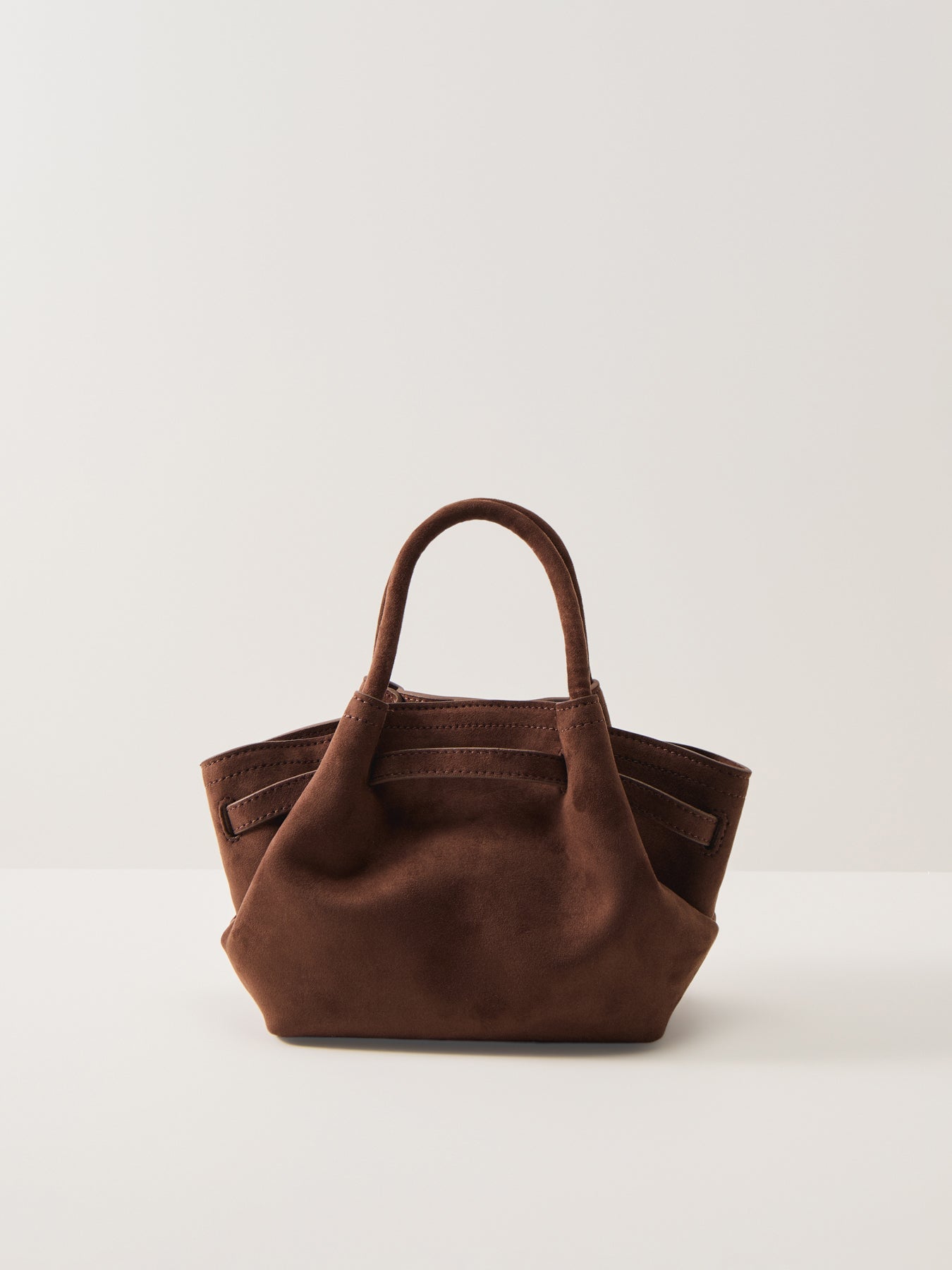 Hana Mini Faux Suede Tote Bag Taupe