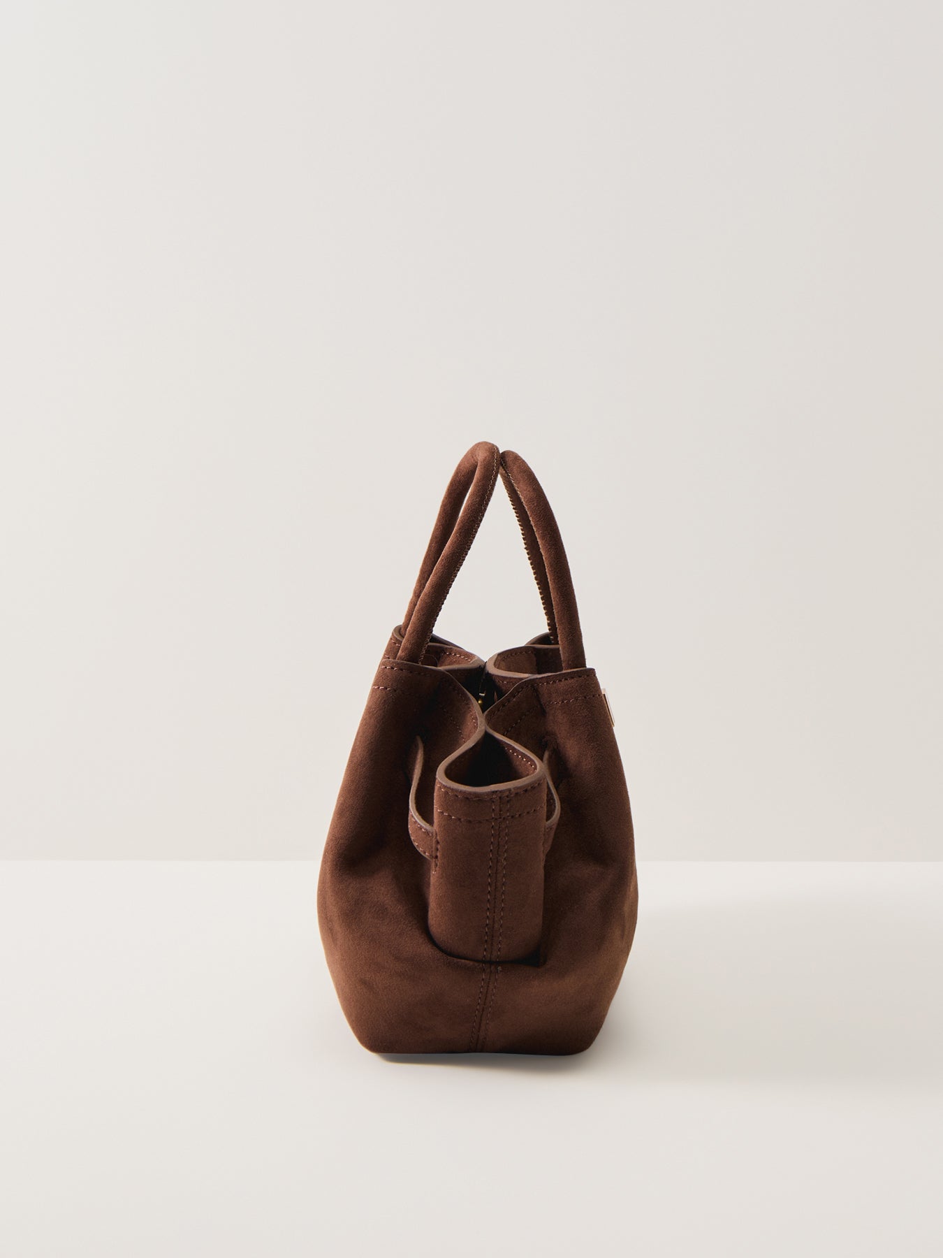 Hana Mini Faux Suede Tote Bag Taupe