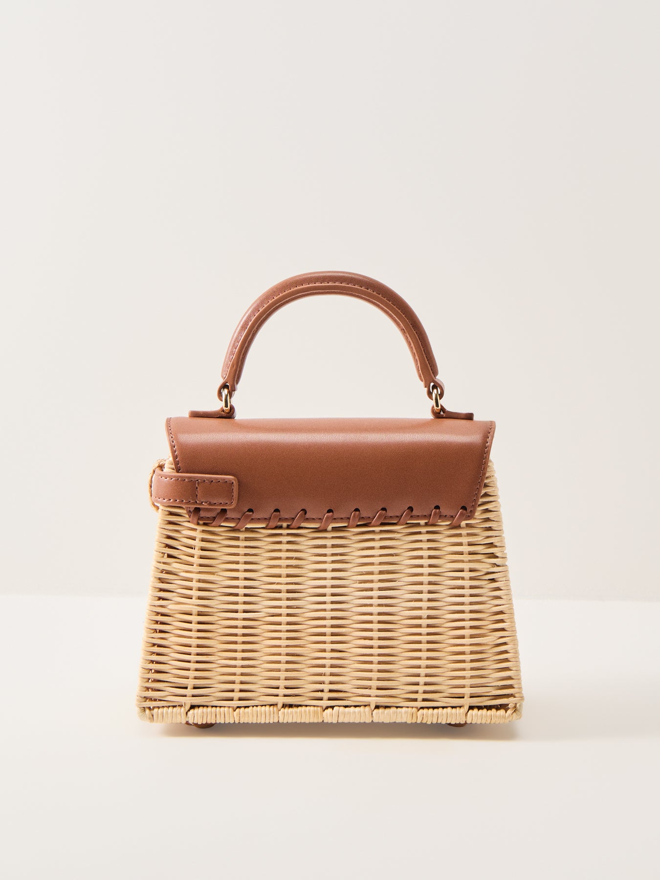 Elise Natural Rattan Bag Brown