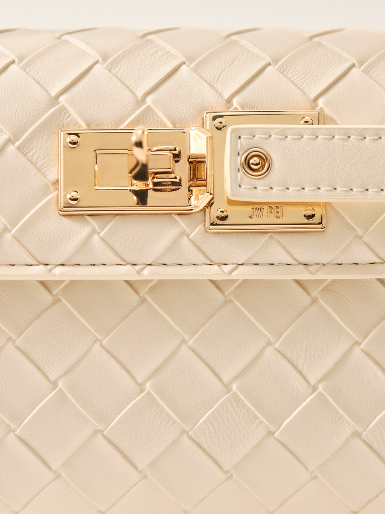 Keyla Weave Top Handle Bag White