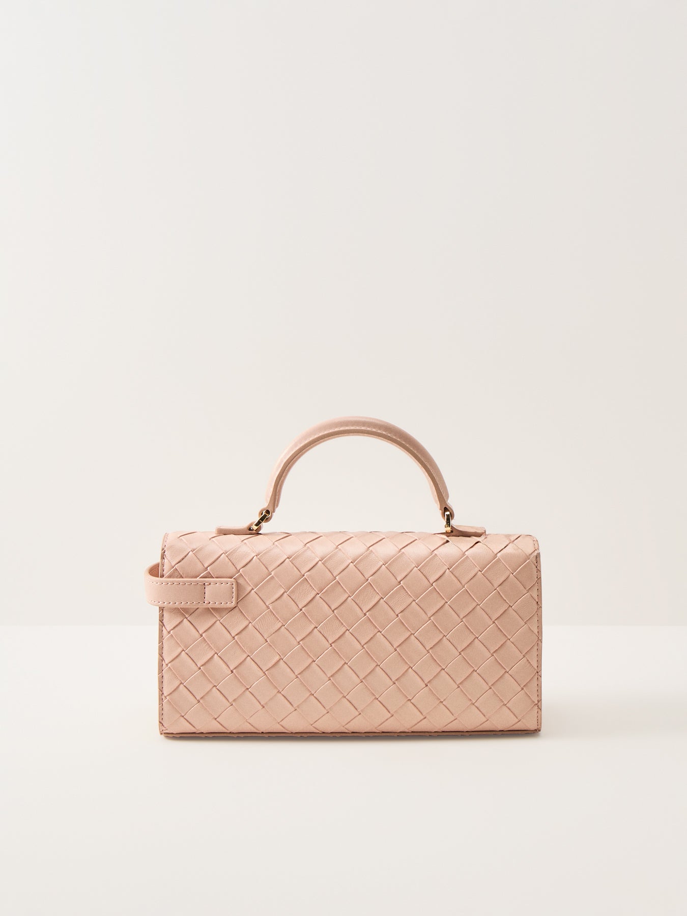 Keyla Weave Top Handle Bag Pink