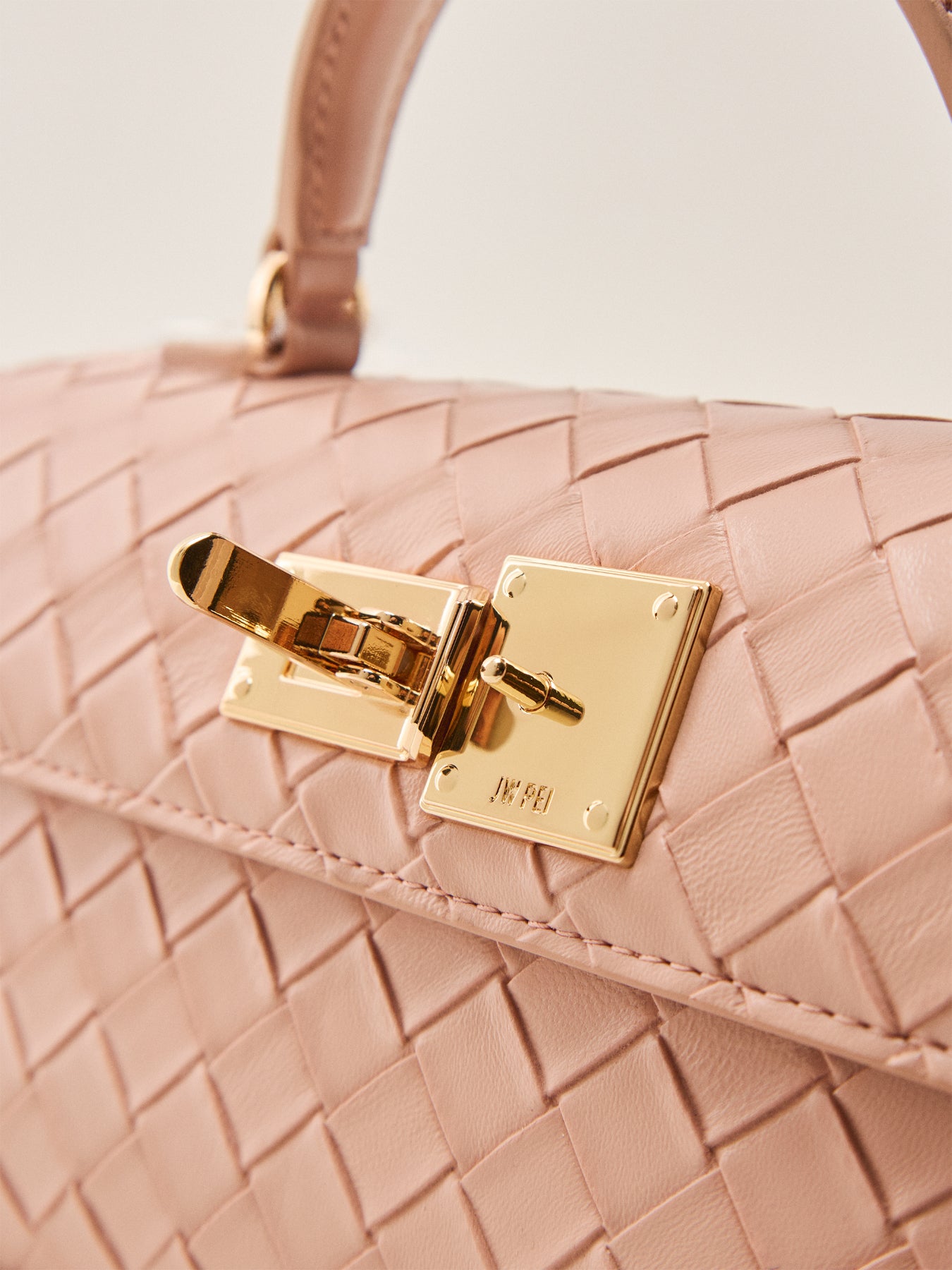 Keyla Weave Top Handle Bag Pink