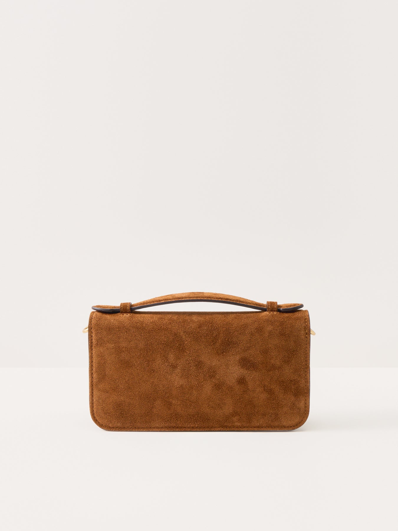 Elora Suede Top Handle Crossbody Bag Warm Brown