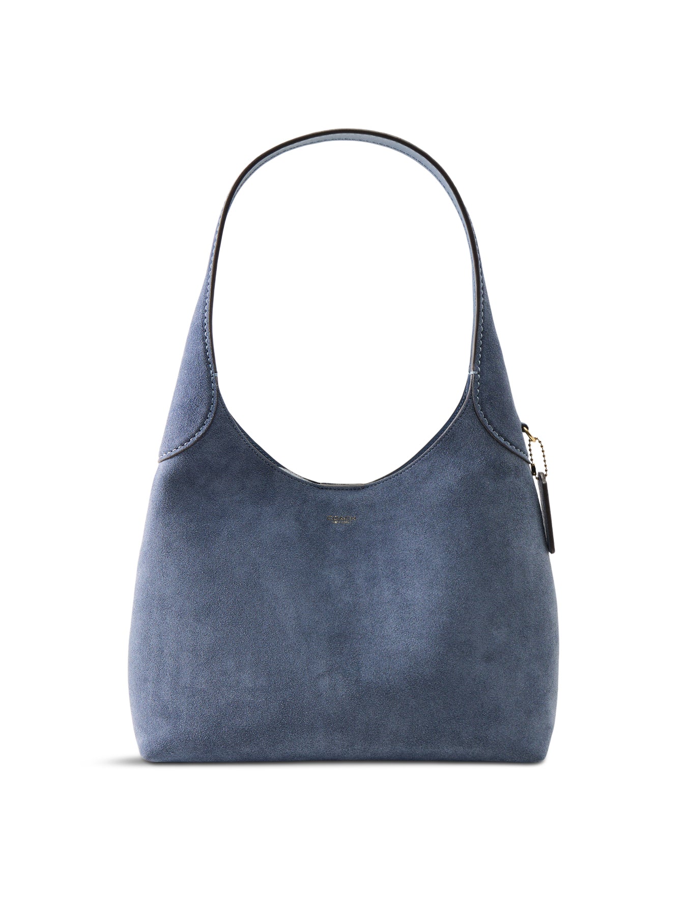 Brooklyn 28 Suede Shoulder Bag Light Denim