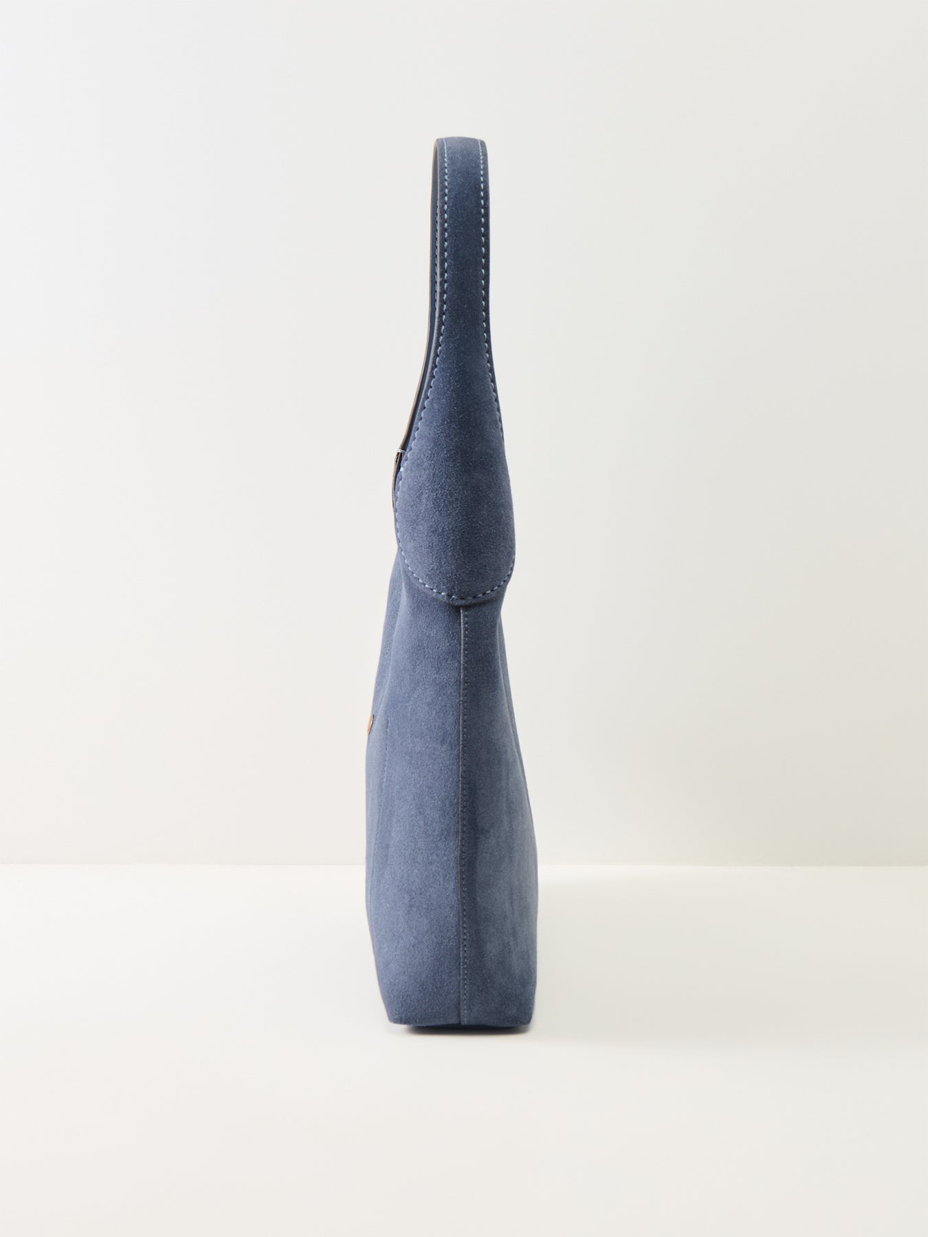 Brooklyn 28 Suede Shoulder Bag Light Denim