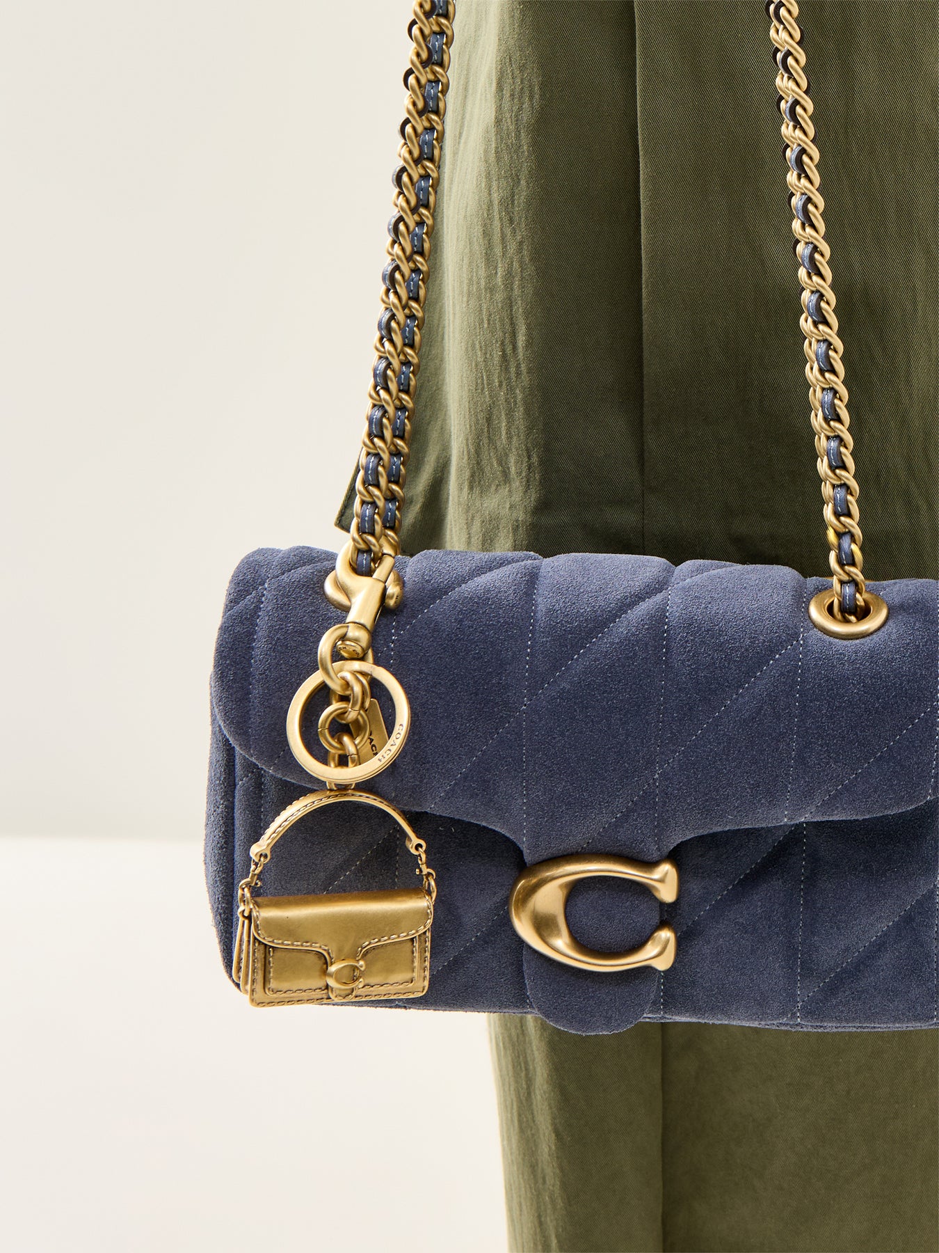 Tabby Bag Charm Gold
