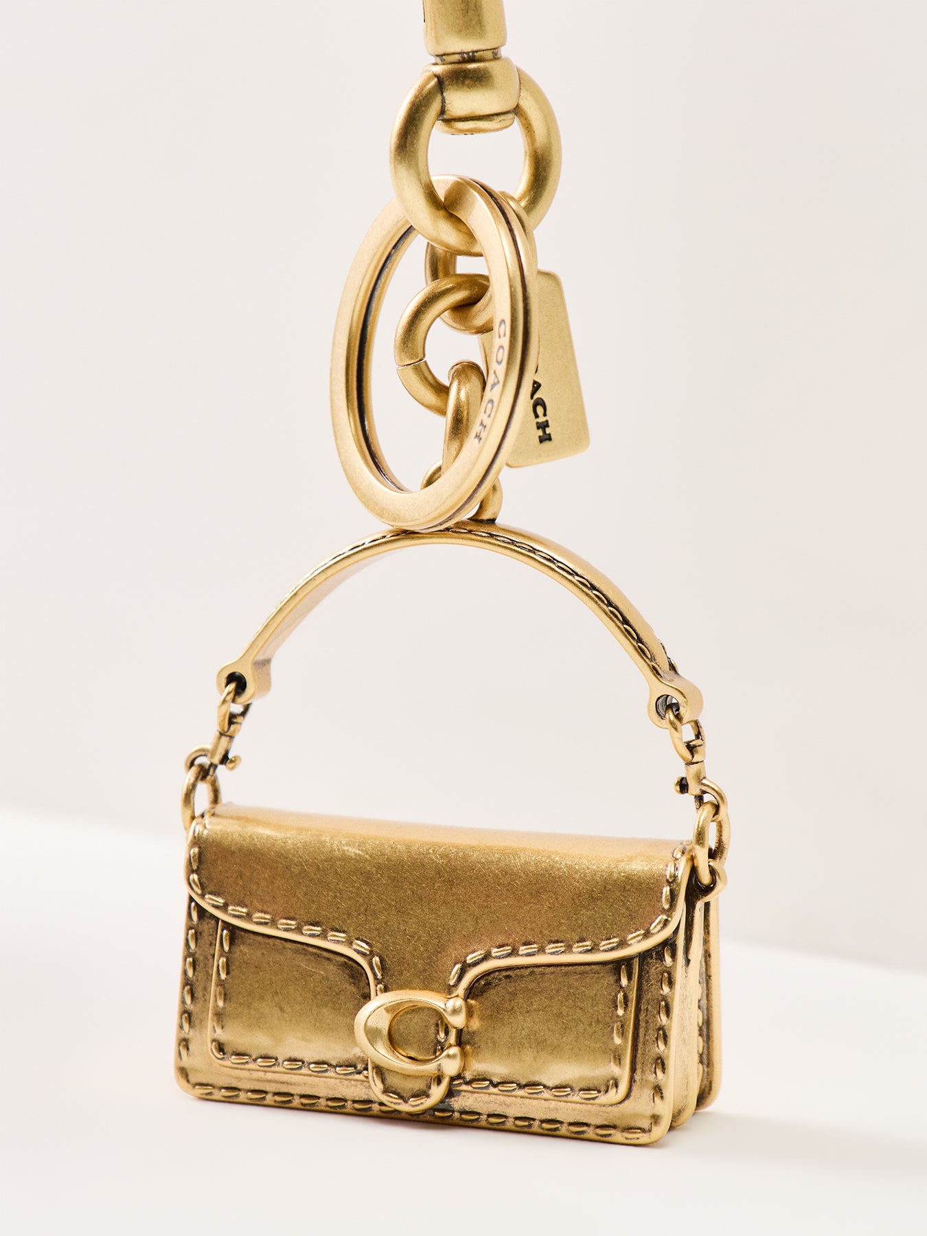 Tabby Bag Charm Gold