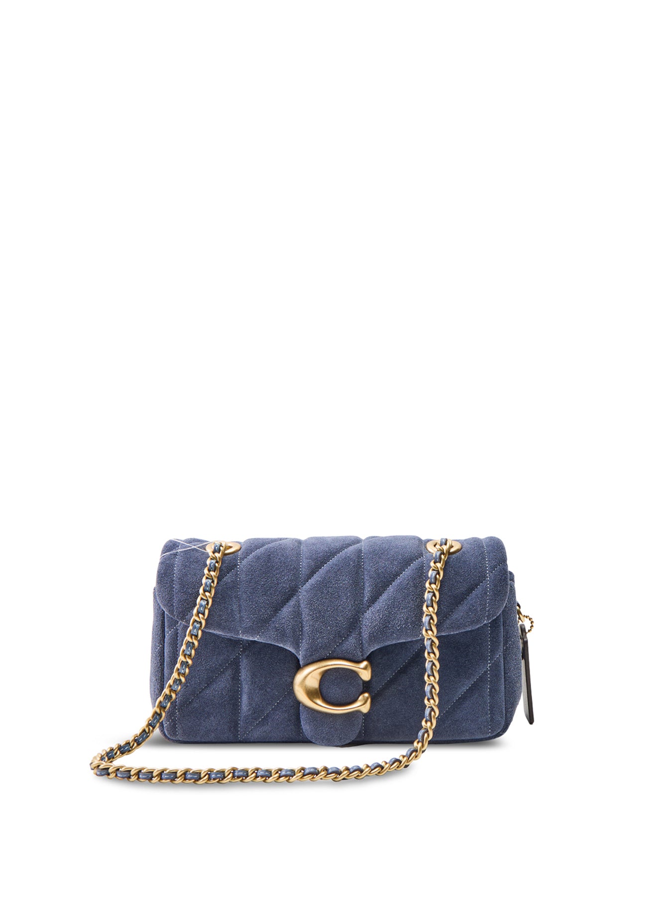 Quilted Suede Tabby 20 Shoulder Bag Light Denim