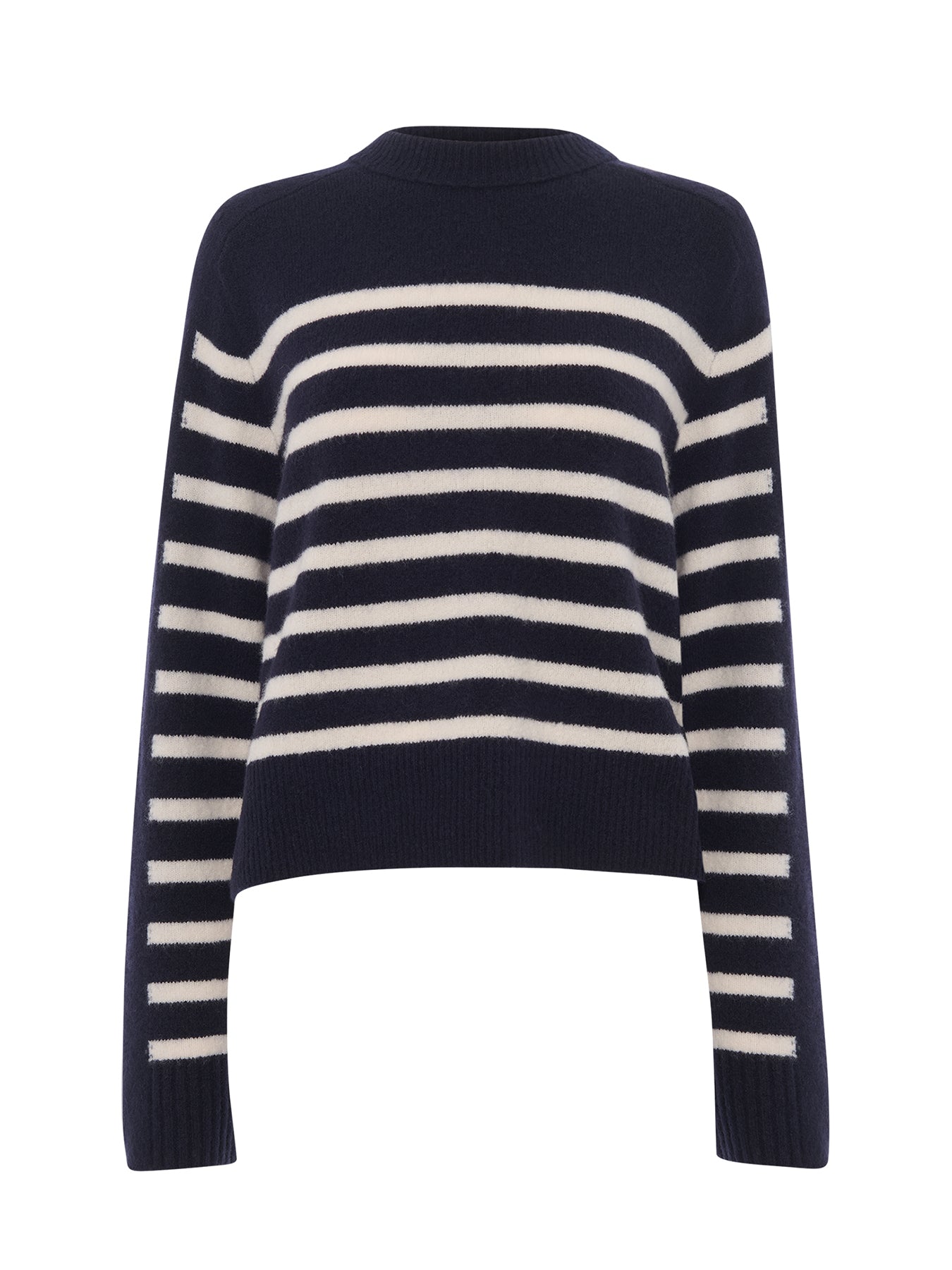 Contrast Stripe Knit Blue