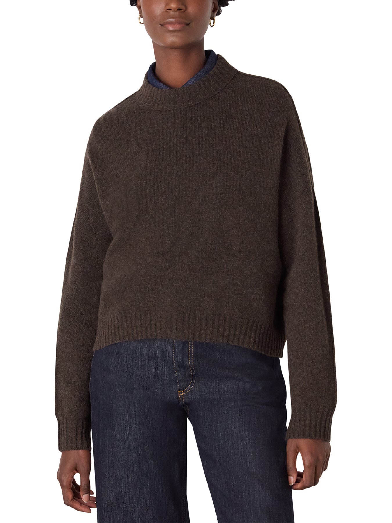 Wool Curved Hem Knit