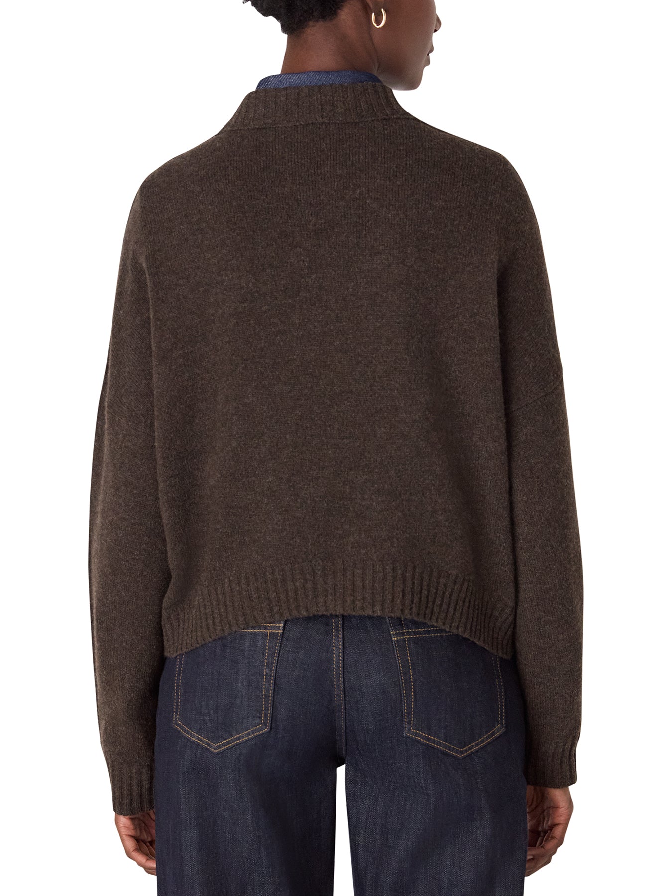 Wool Curved Hem Knit