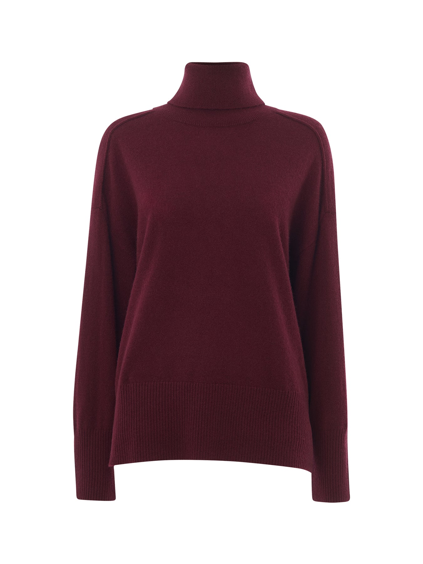 Seam Roll Neck Knit Red