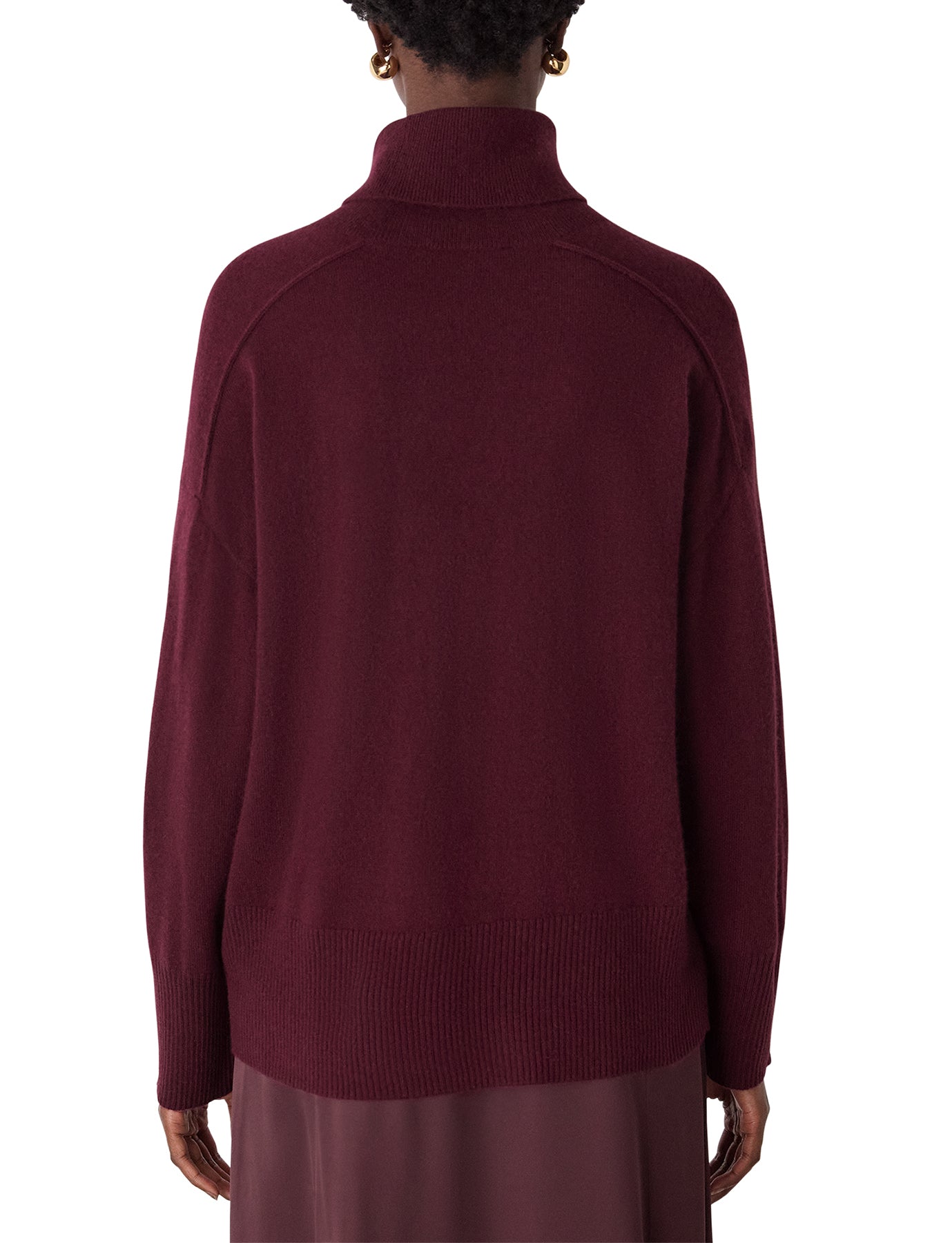 Seam Roll Neck Knit Red