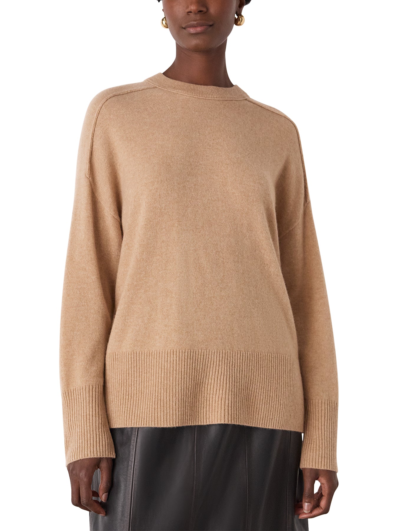 Seam Detail Crew Knit Neutral