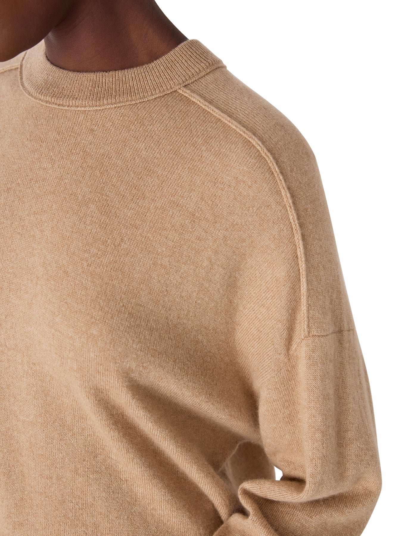 Seam Detail Crew Knit Neutral