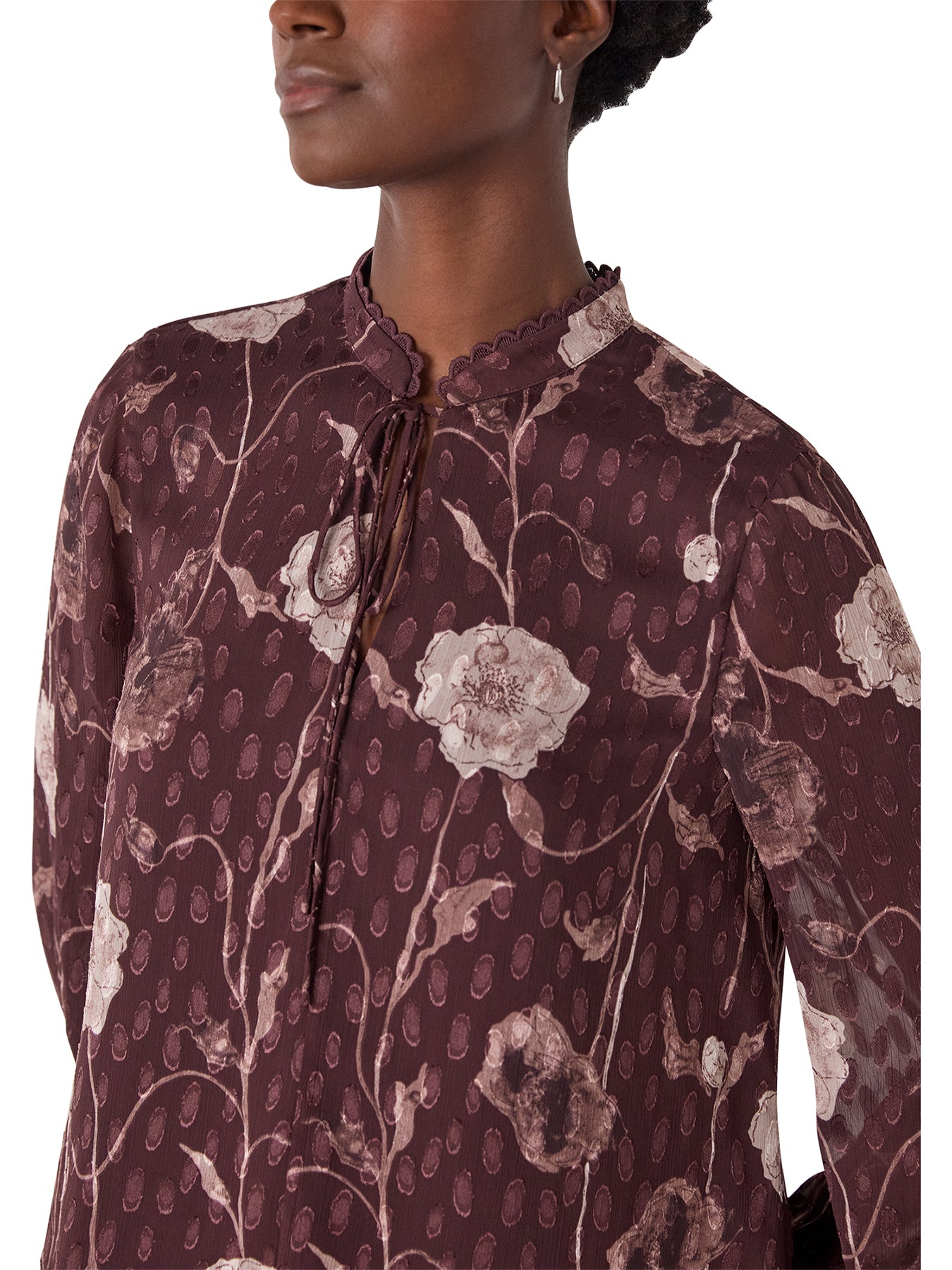 Floral Dobby Blouse Multi