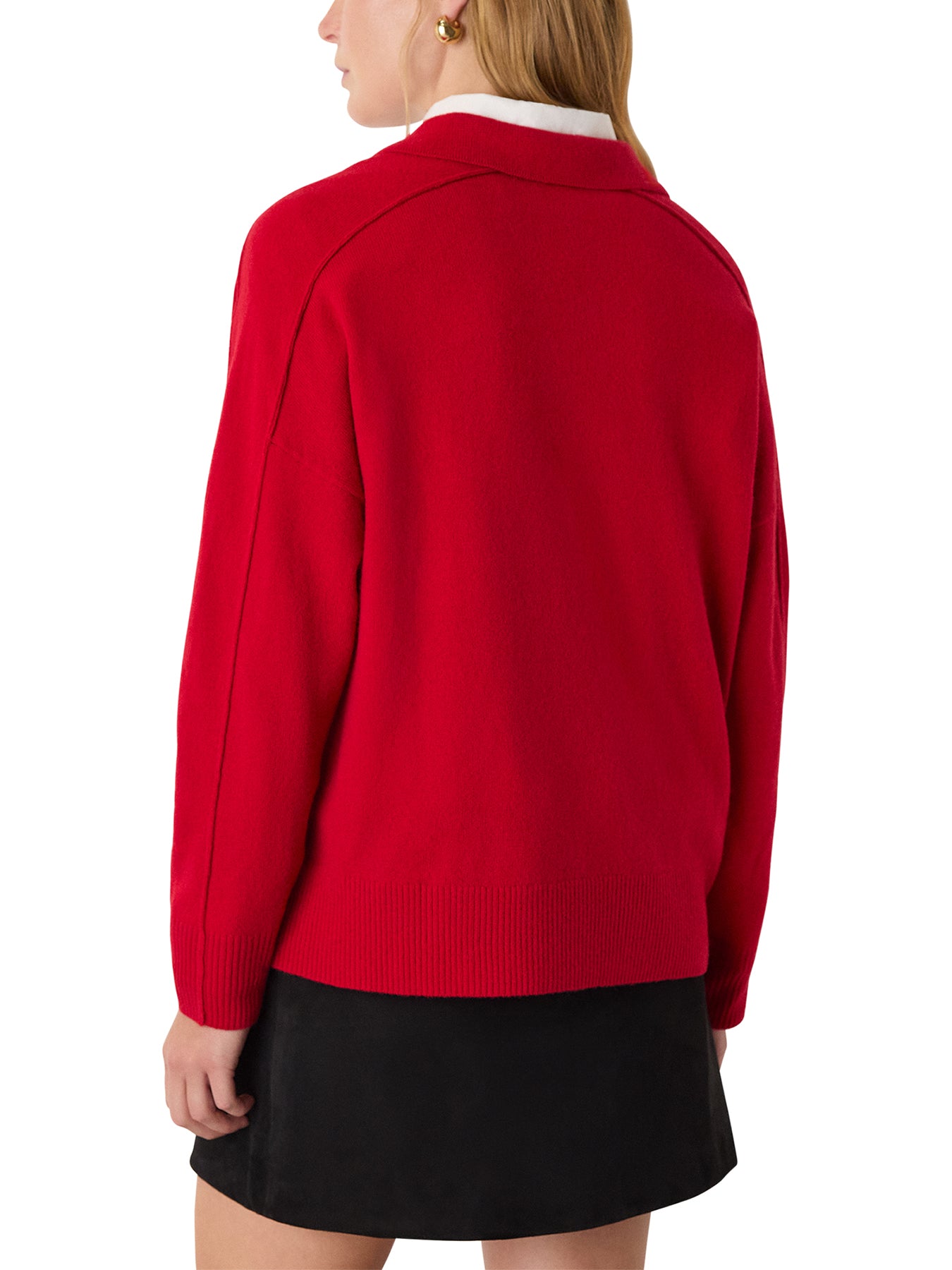 Wool Collar Neck Knit Cream