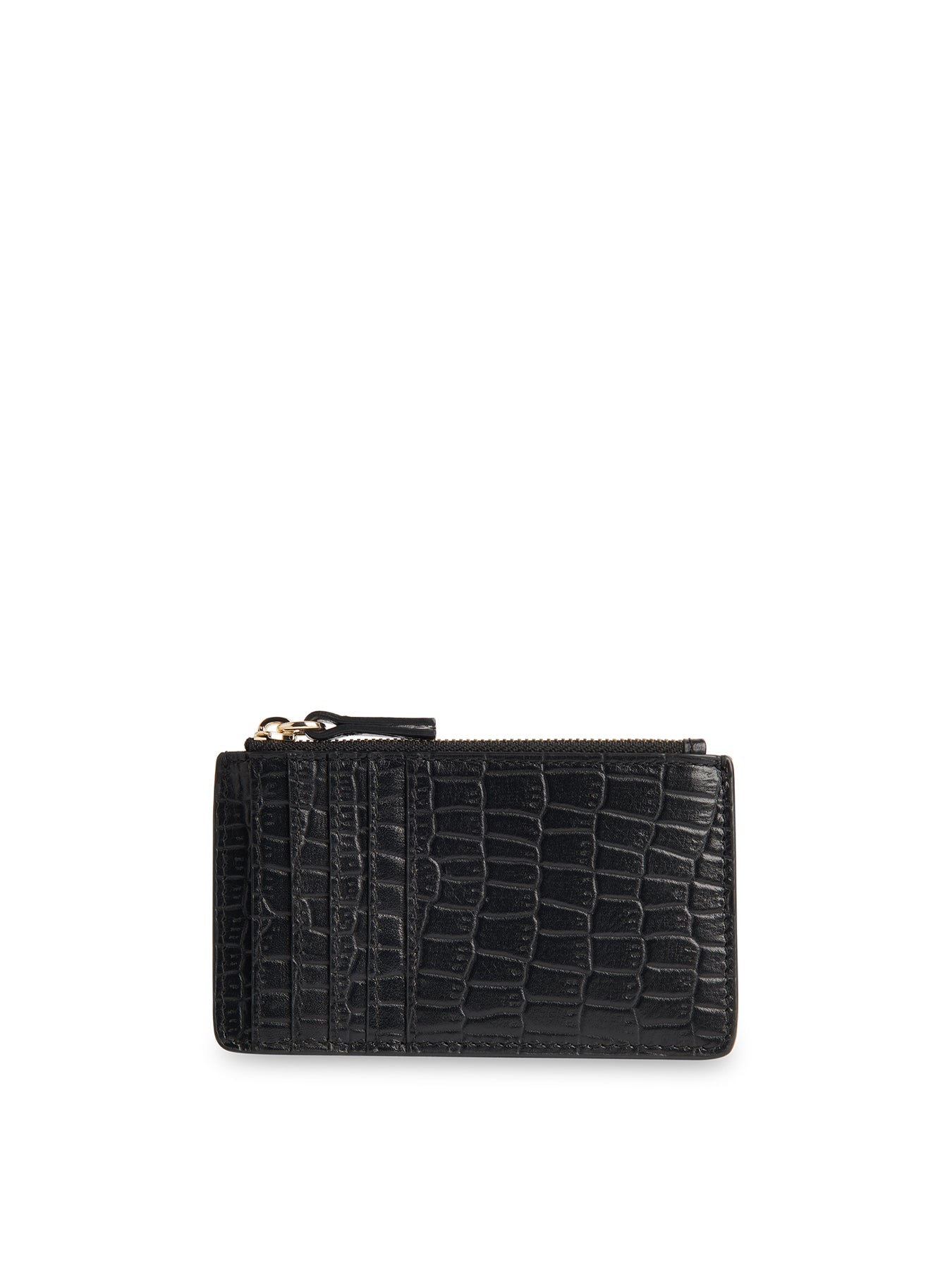 Croc Zip Card Holder Black