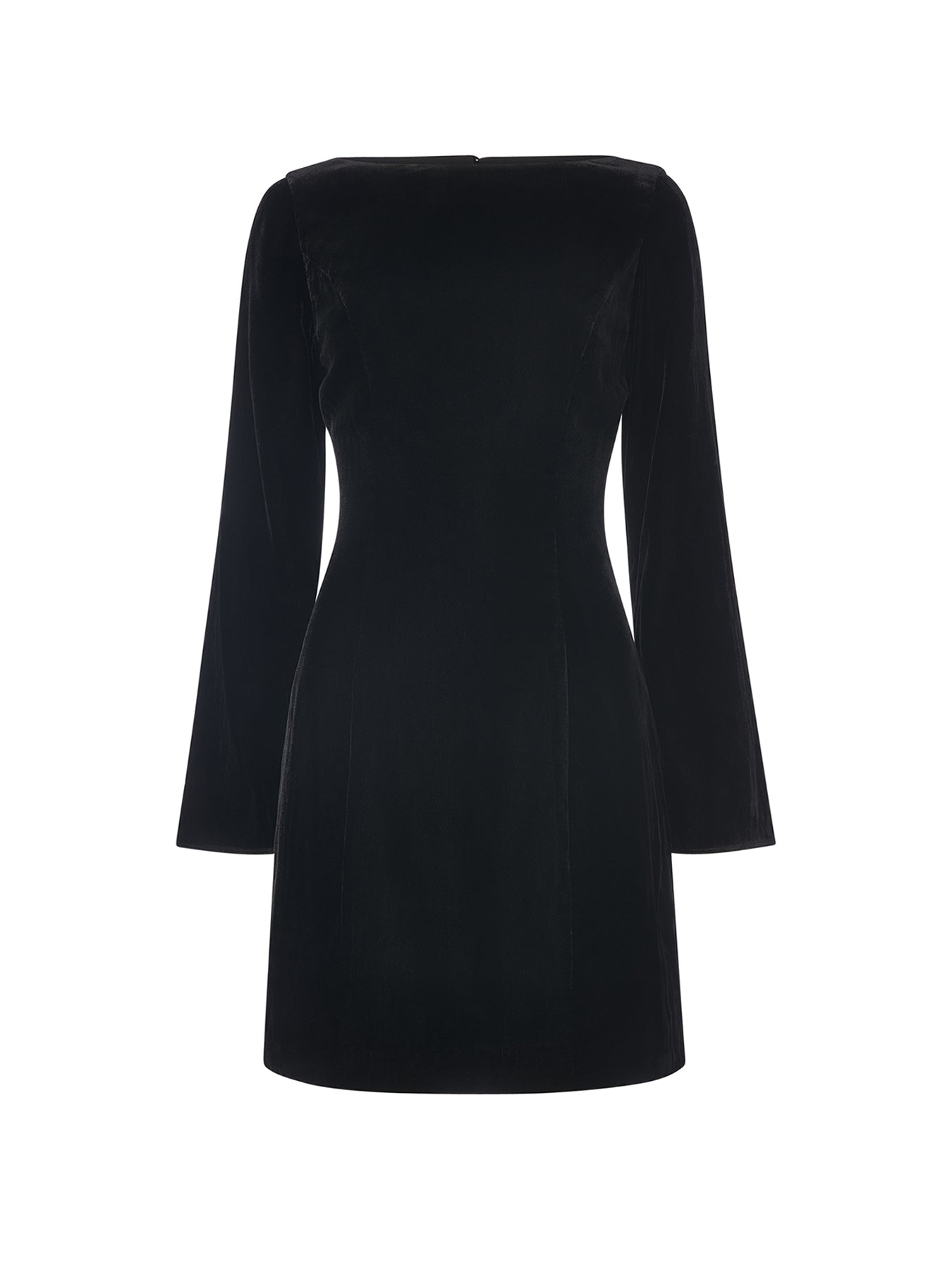 Velvet Flare Sleeve Dress Black